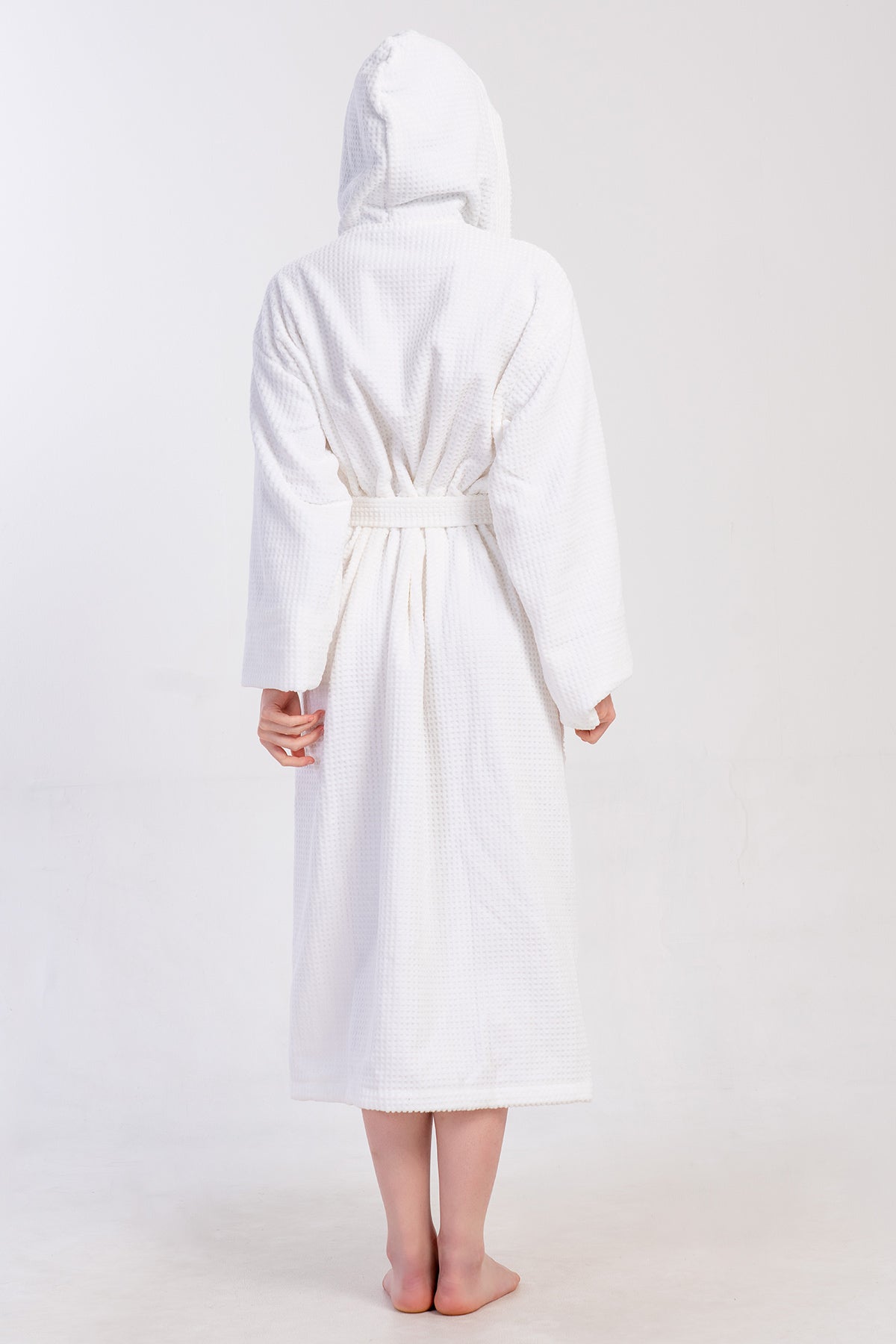 KADIN BUKLE KAPSONLU UZUN KOL UZUN BORNOZ