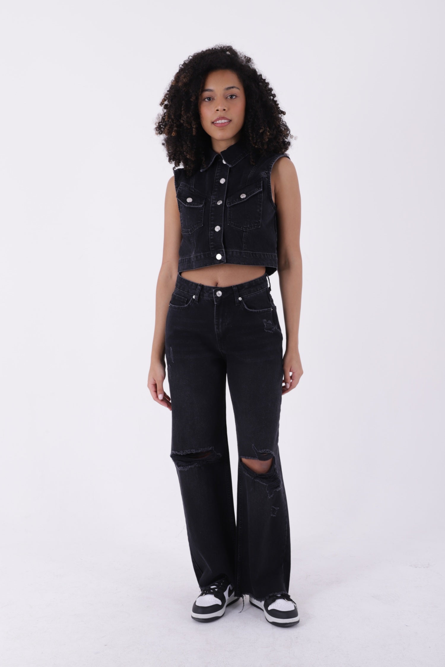 Bol Paça Kot Pantolon Antrasit Kot