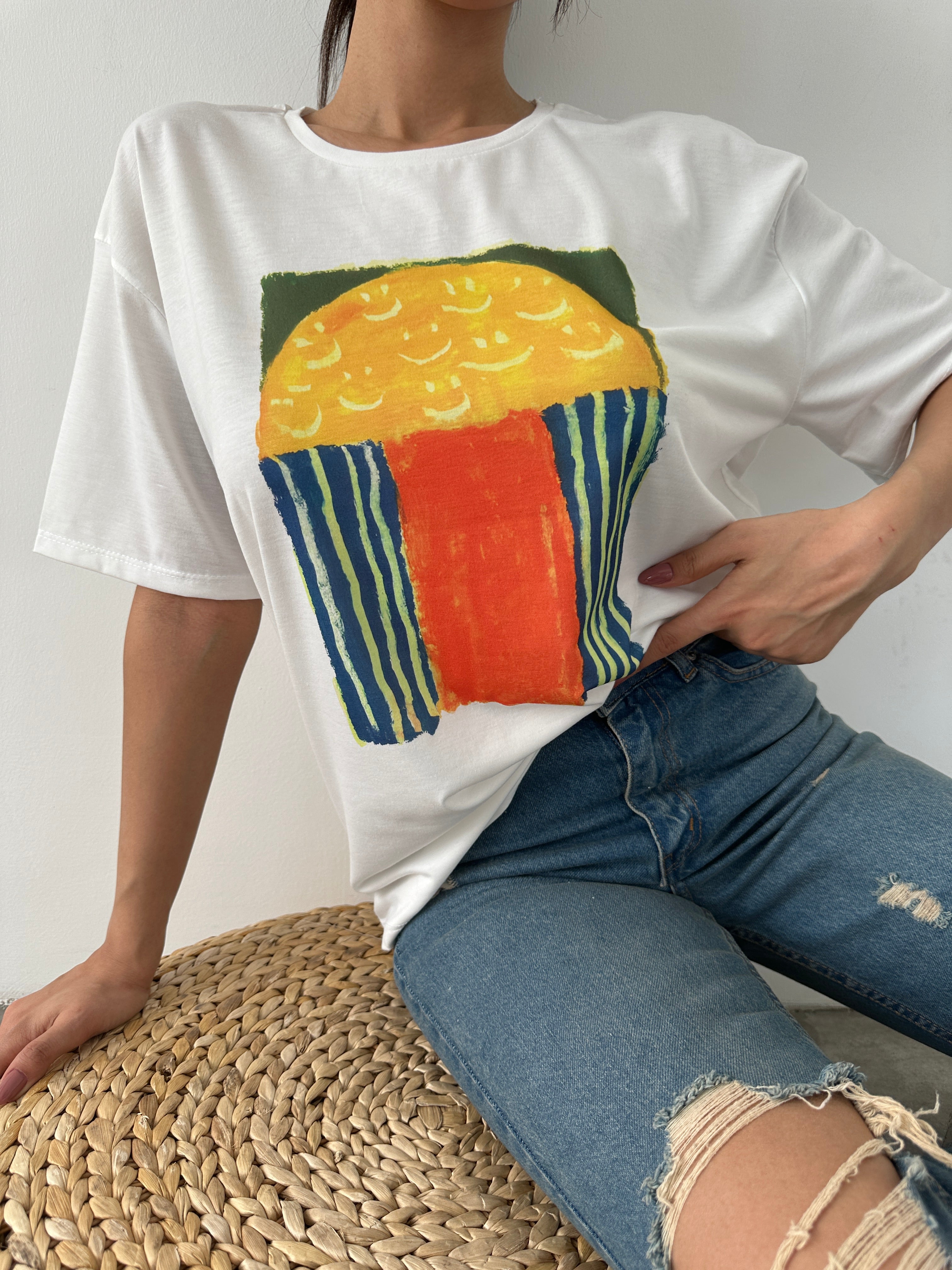 Baskılı Basic T-shirt