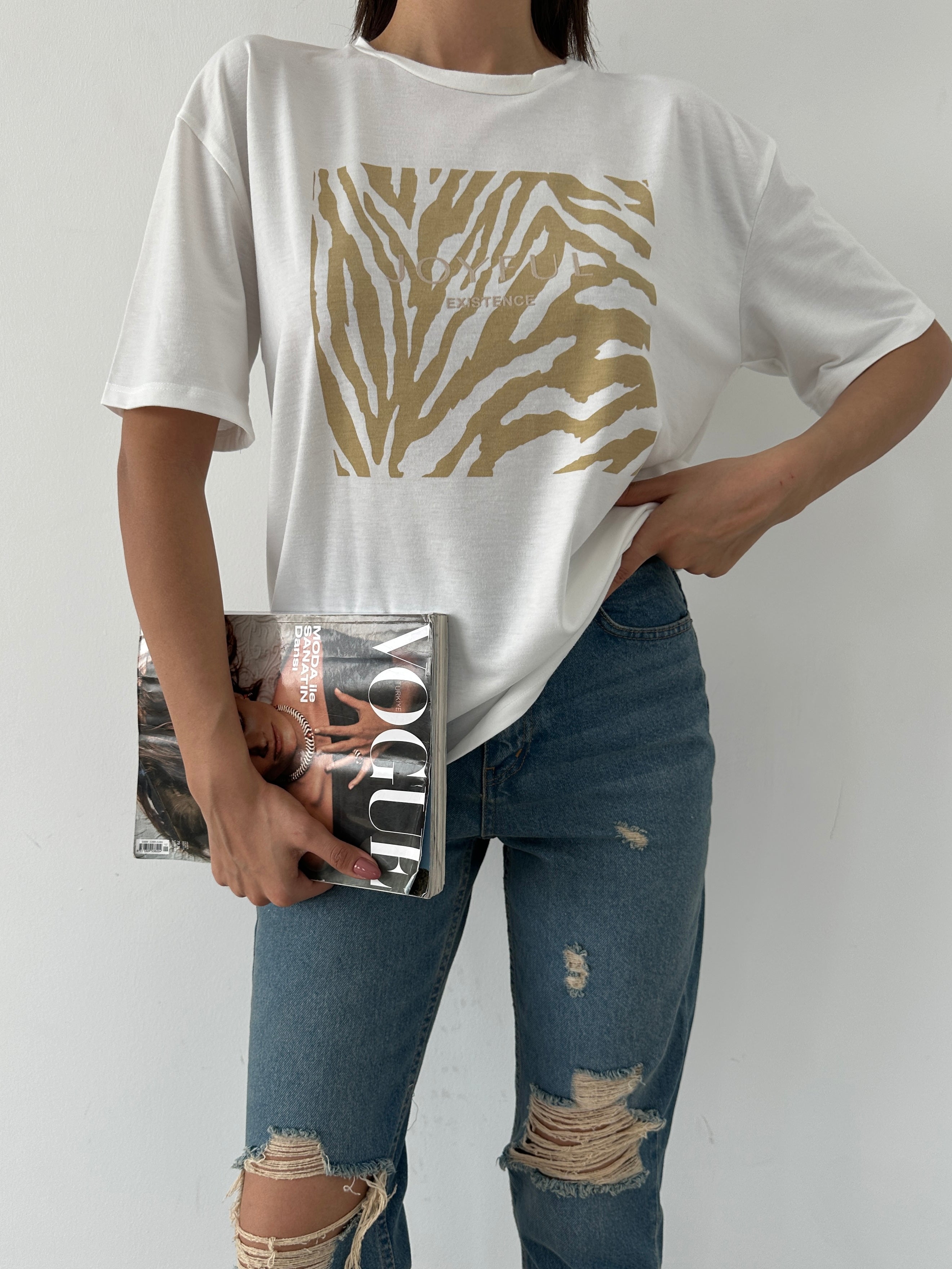 Baskılı Basic T-shirt