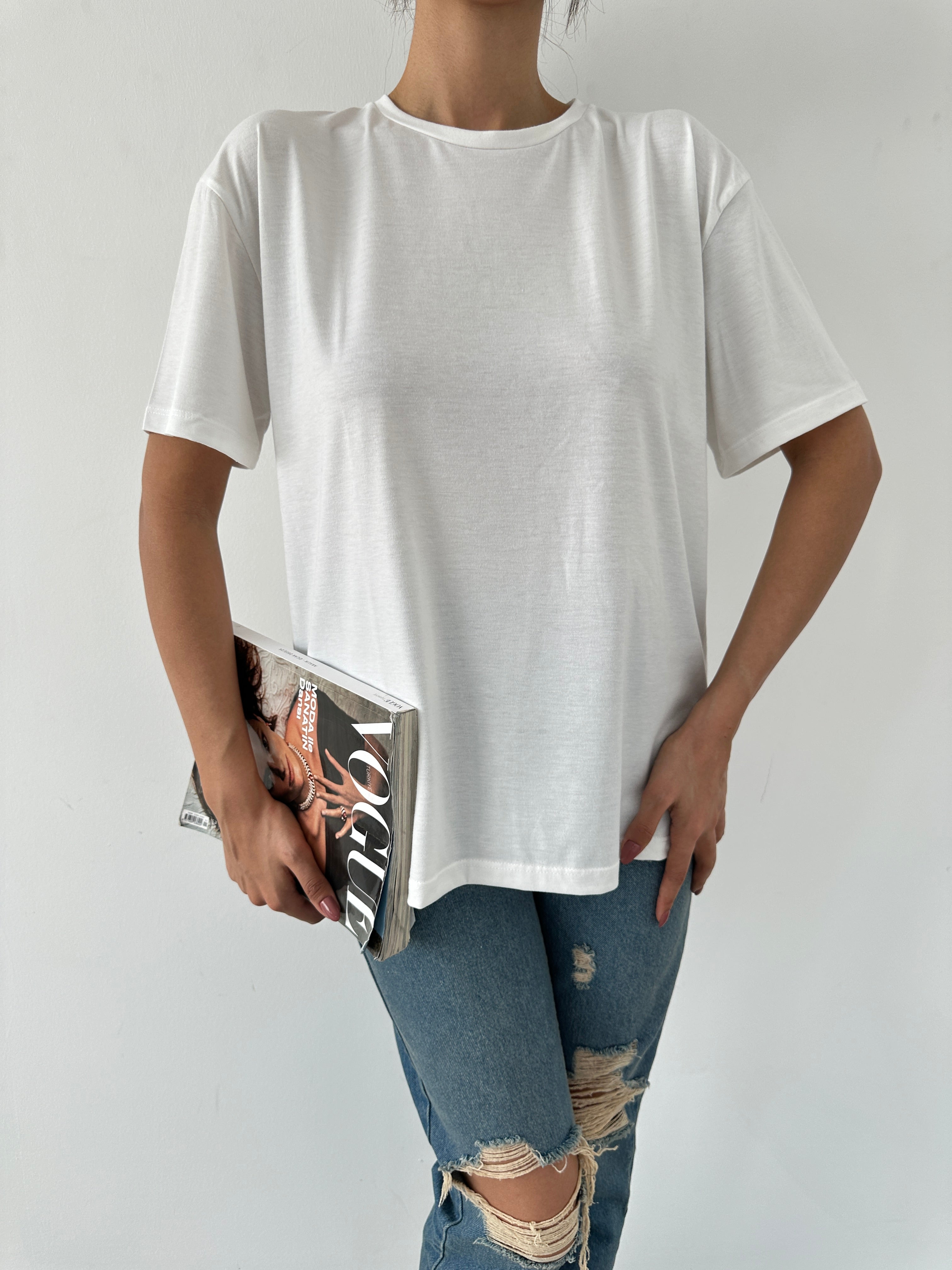Bisiklet Yakalı Basic T-shirt