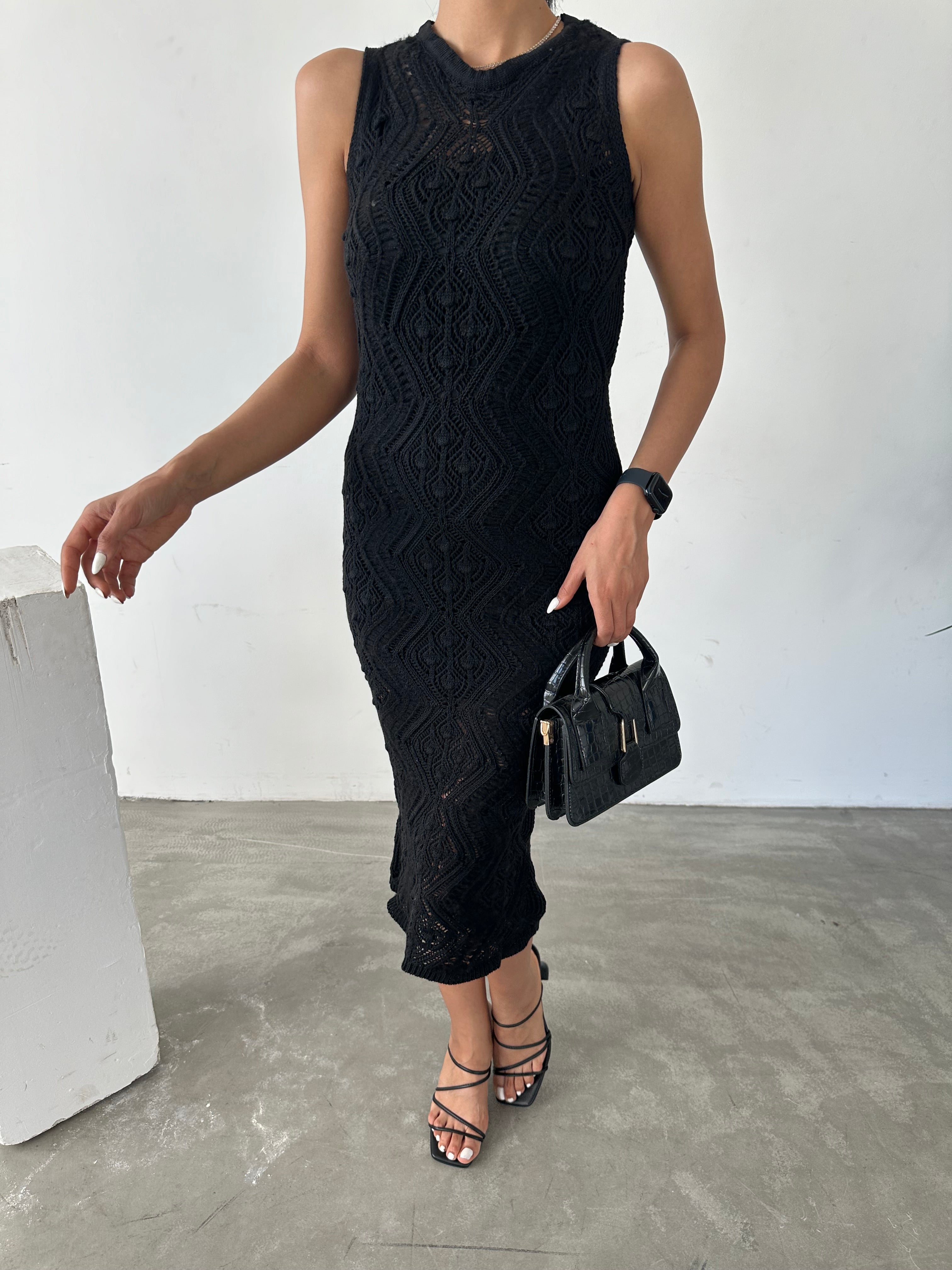 Openwork Knit Dress