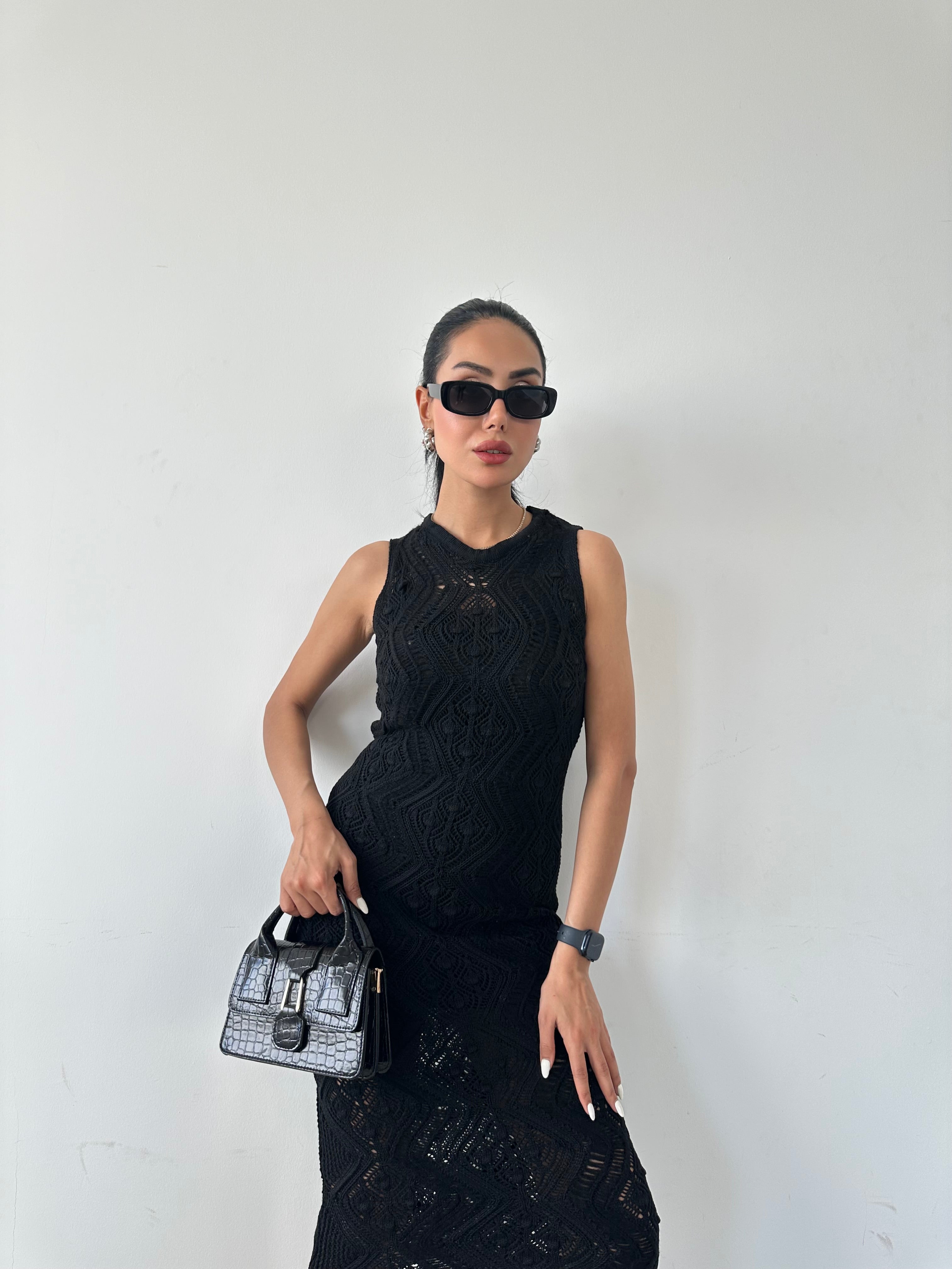Openwork Knit Dress