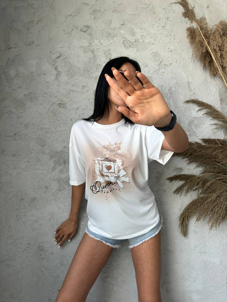 Queen Baskılı Basic T-shirt