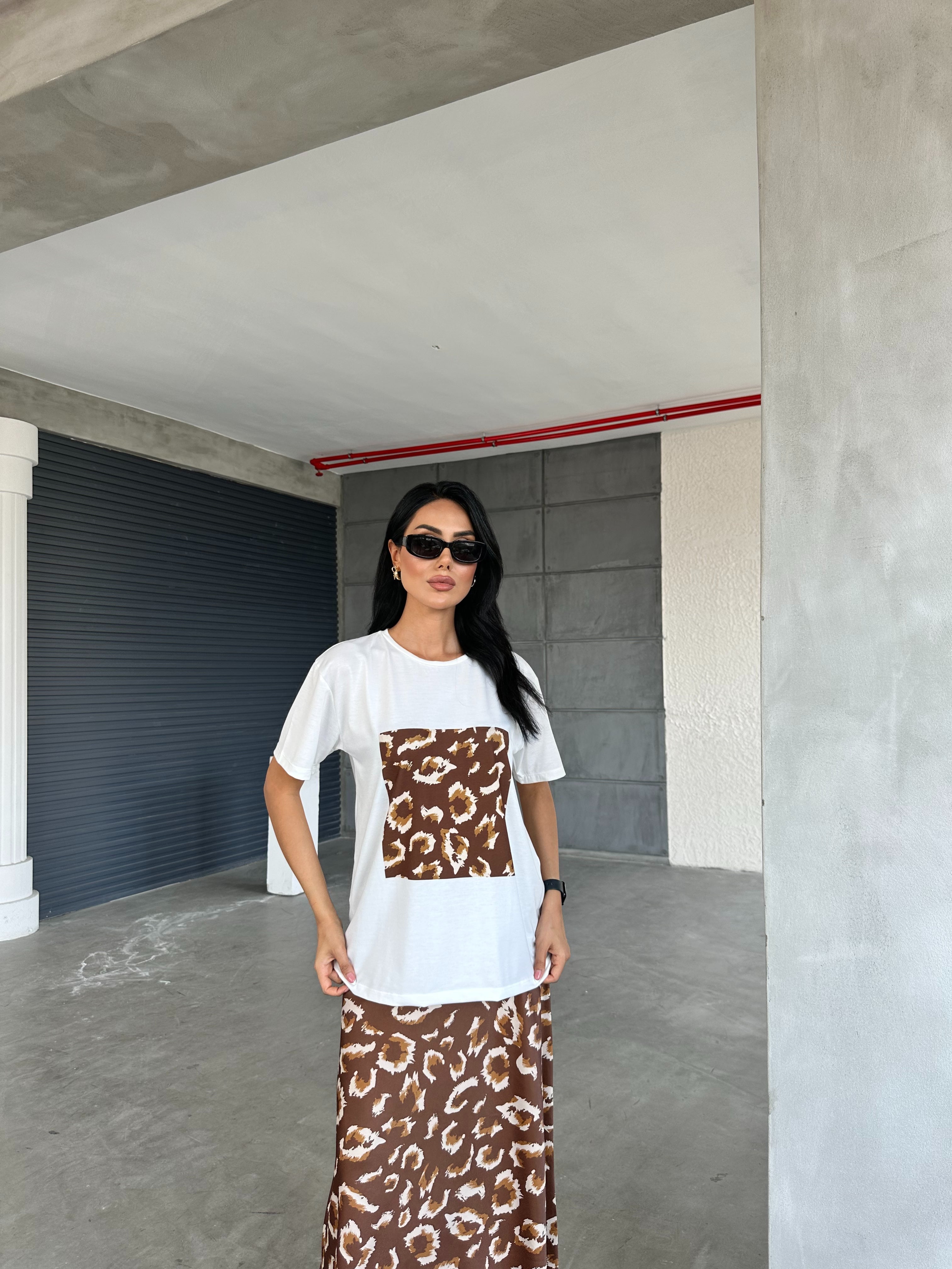 Pars Baskılı Basic T-shirt