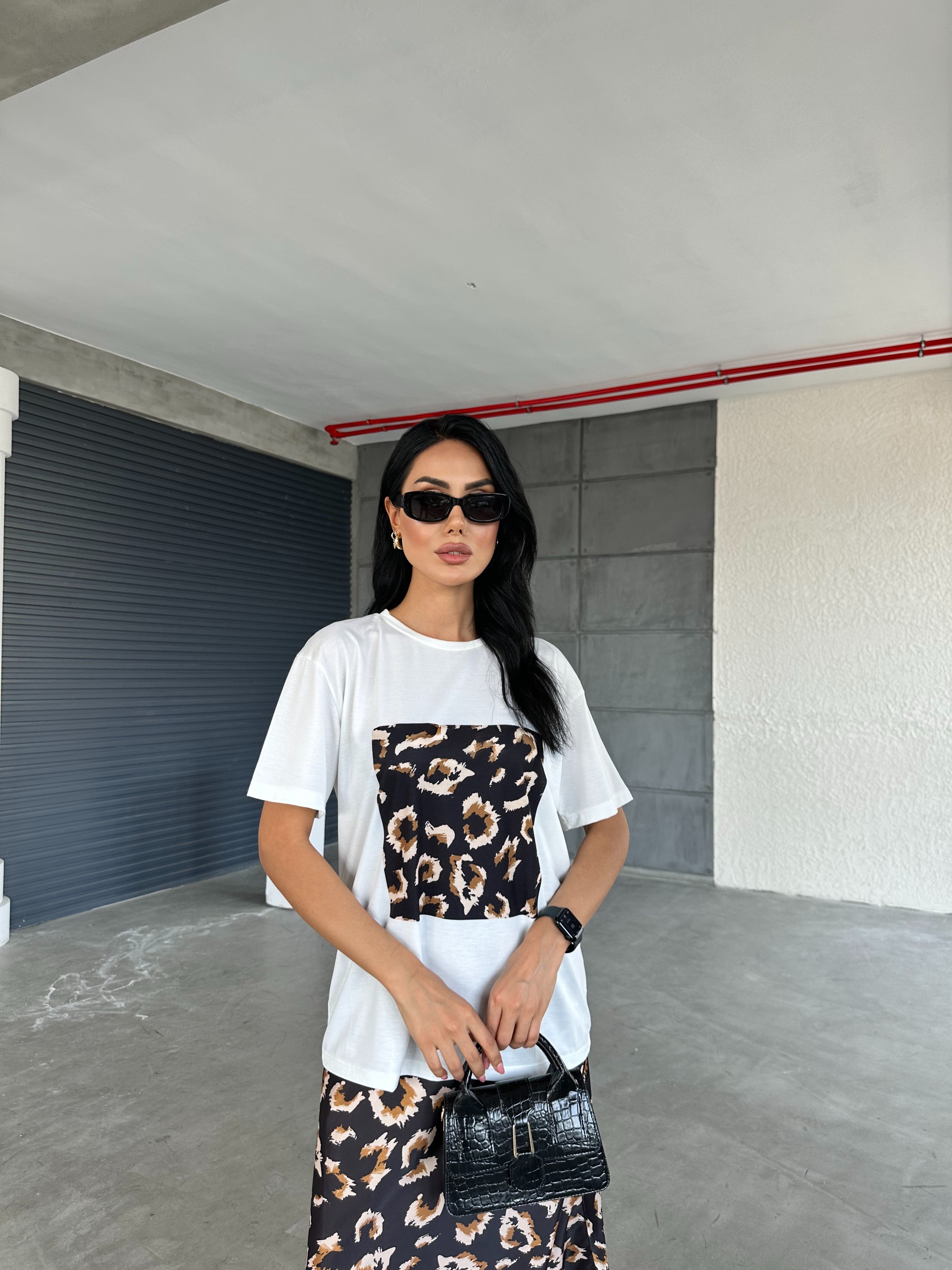 Pars Baskılı Basic T-shirt