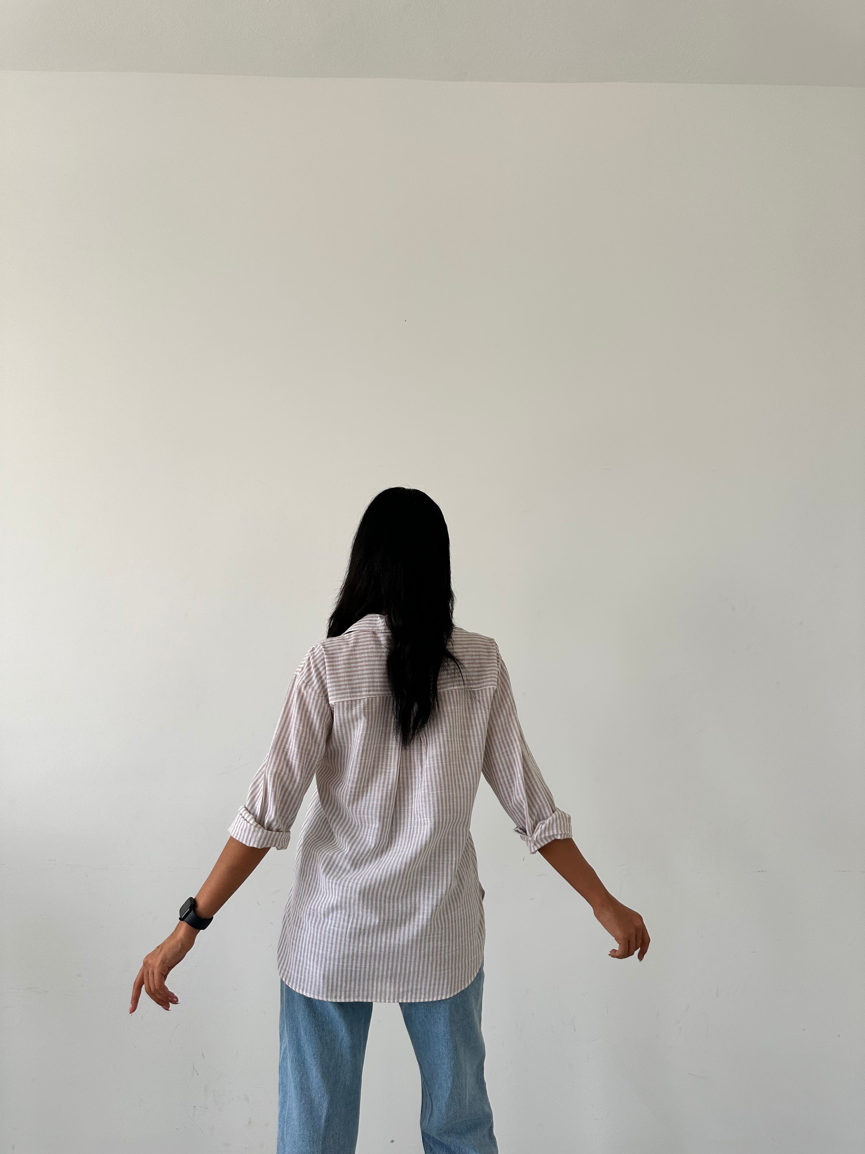 Striped Flap Pocket Summer Shirt