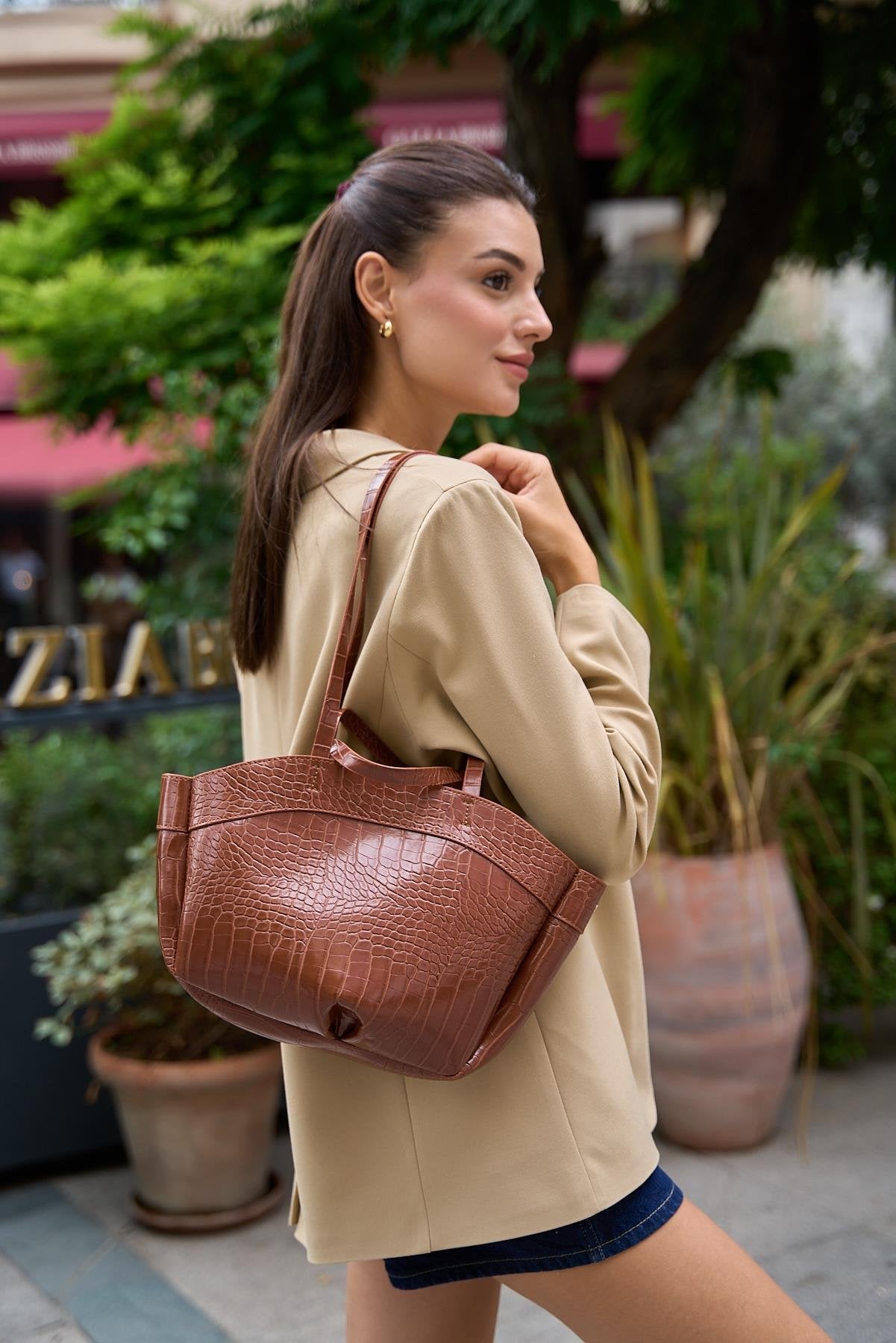 Bolso Shopper El Ve Omuz Çantası
