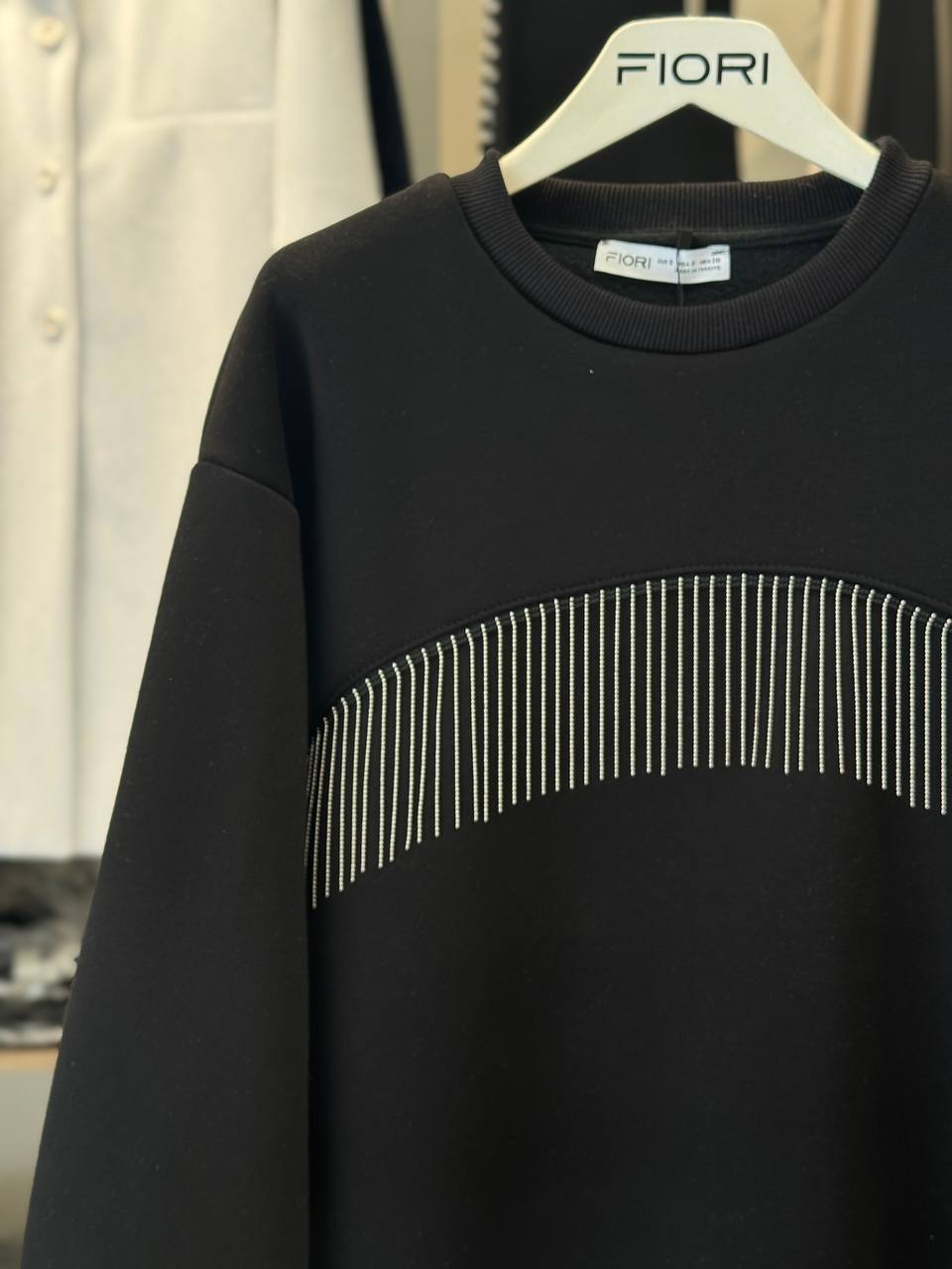 Sarkıtma Taşlı İçi Şardonlu Sweatshirt