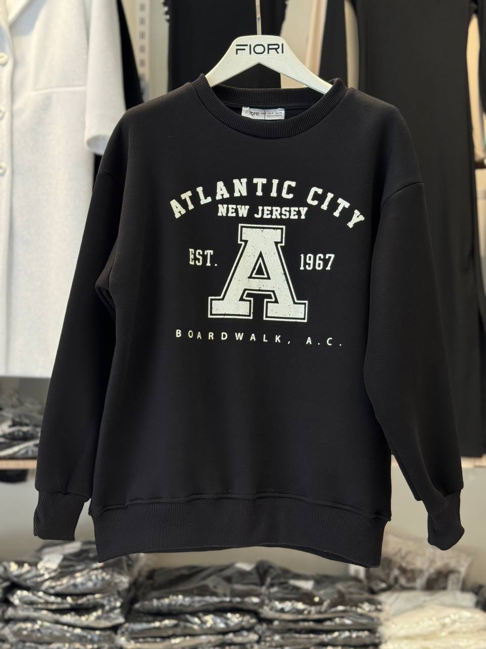 Baskılı 3 Iplik Şardonlu Sweatshirt