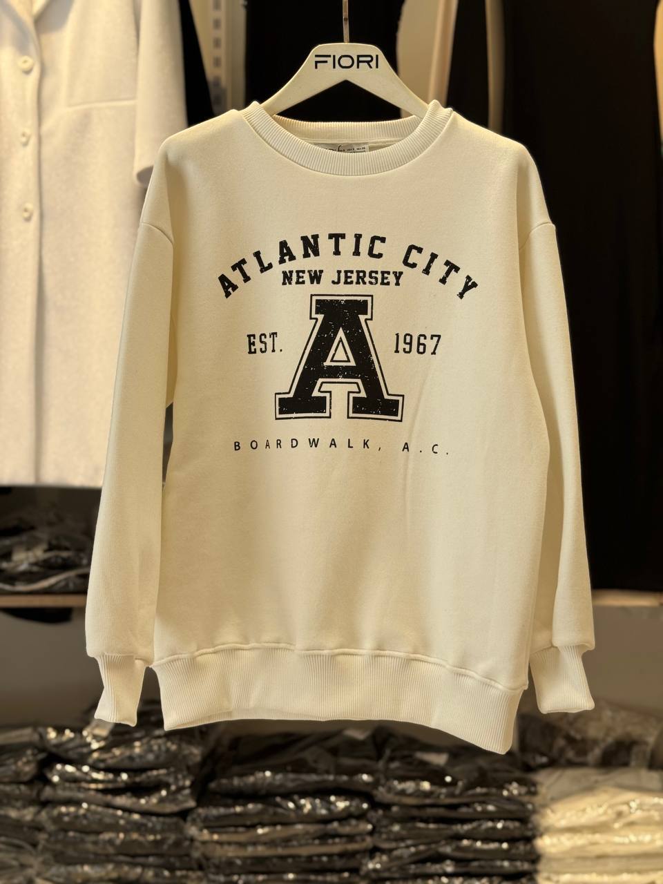 Baskılı 3 Iplik Şardonlu Sweatshirt
