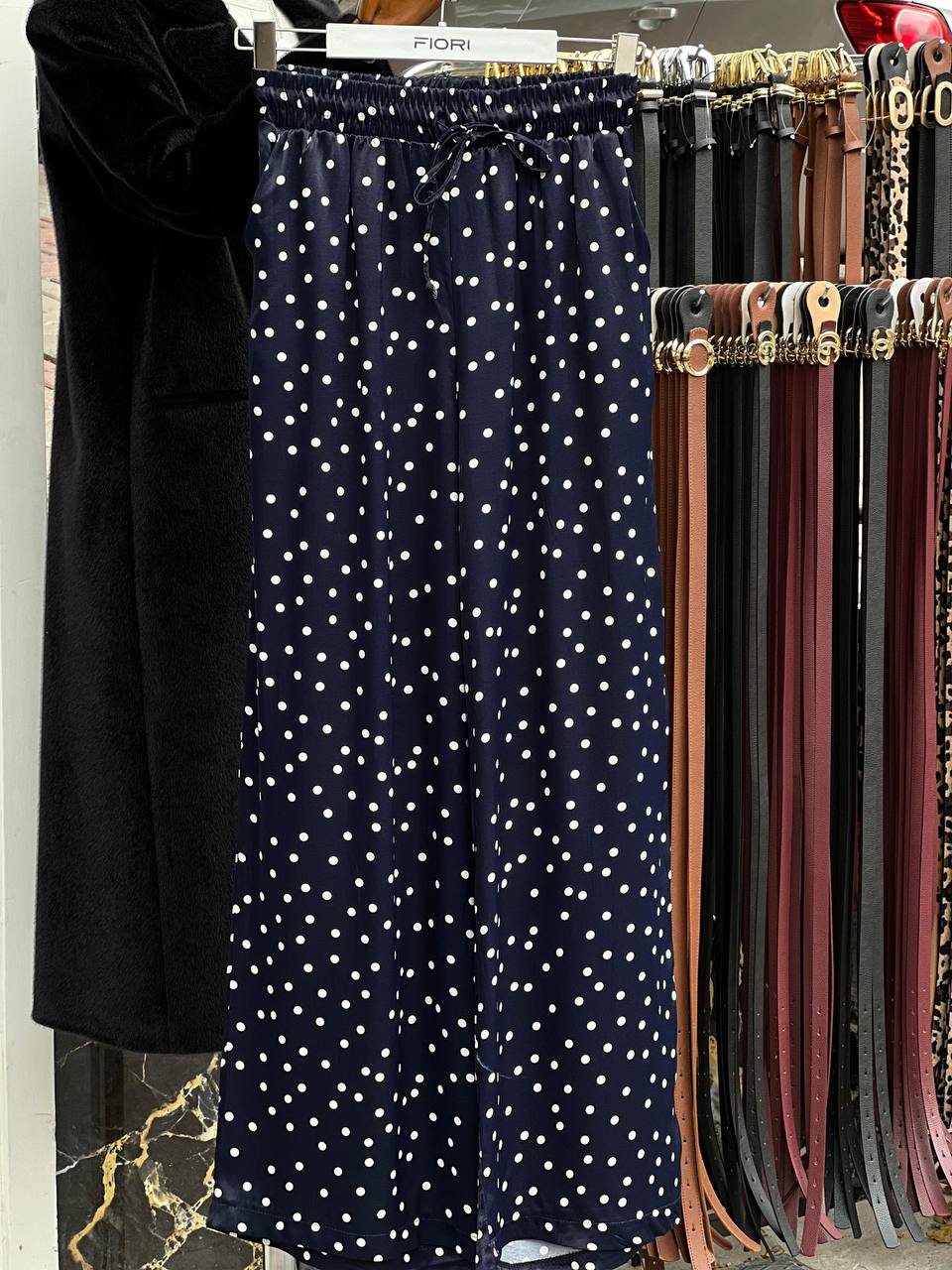 Polka Dot Satin Trousers