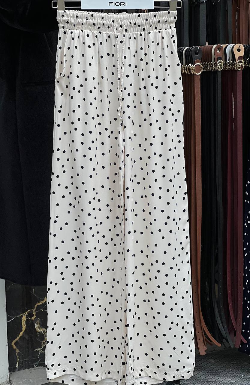 Polka Dot Satin Trousers
