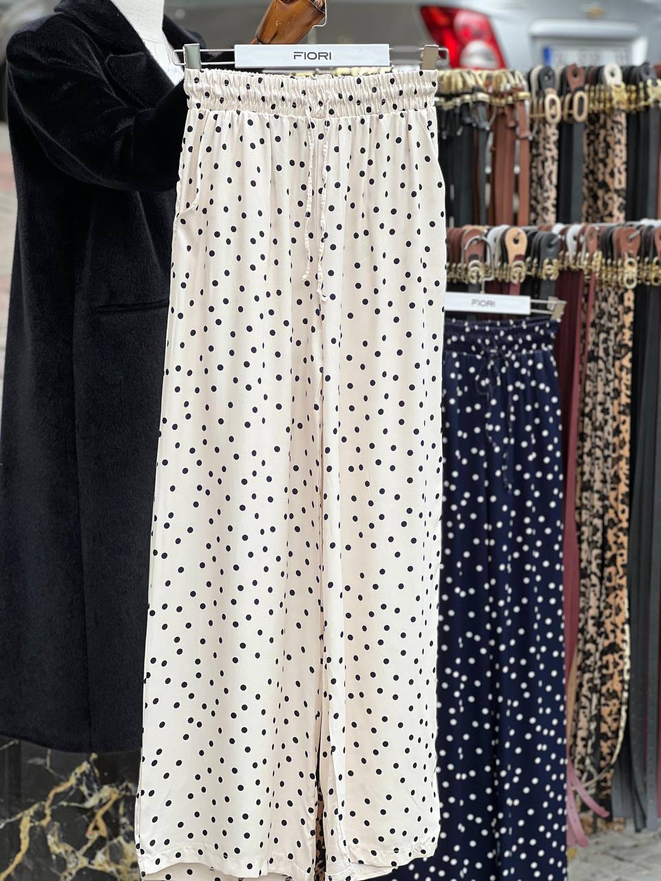 Polka Dot Satin Trousers