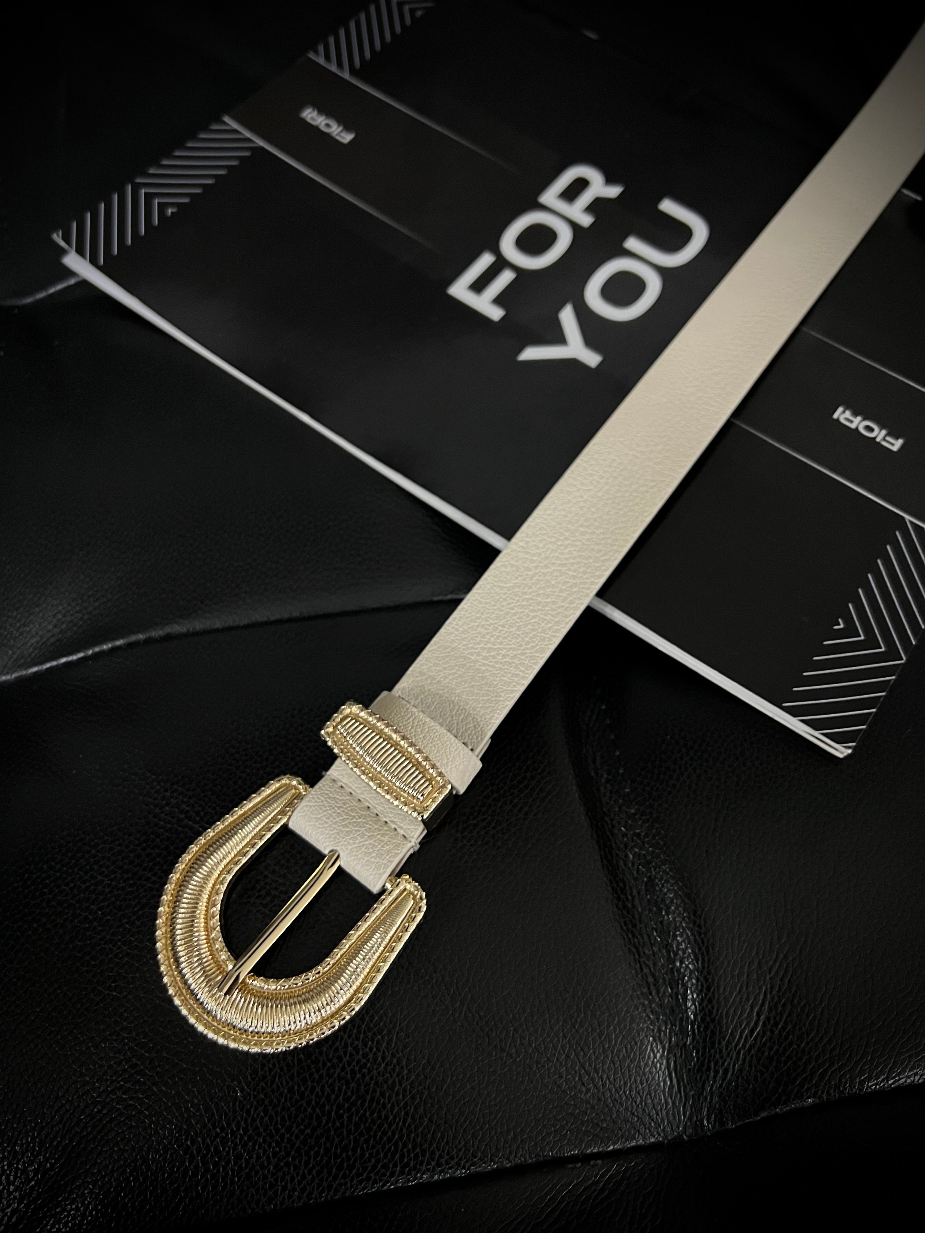 Gold Buckle and Gold Bridge Women's Belt