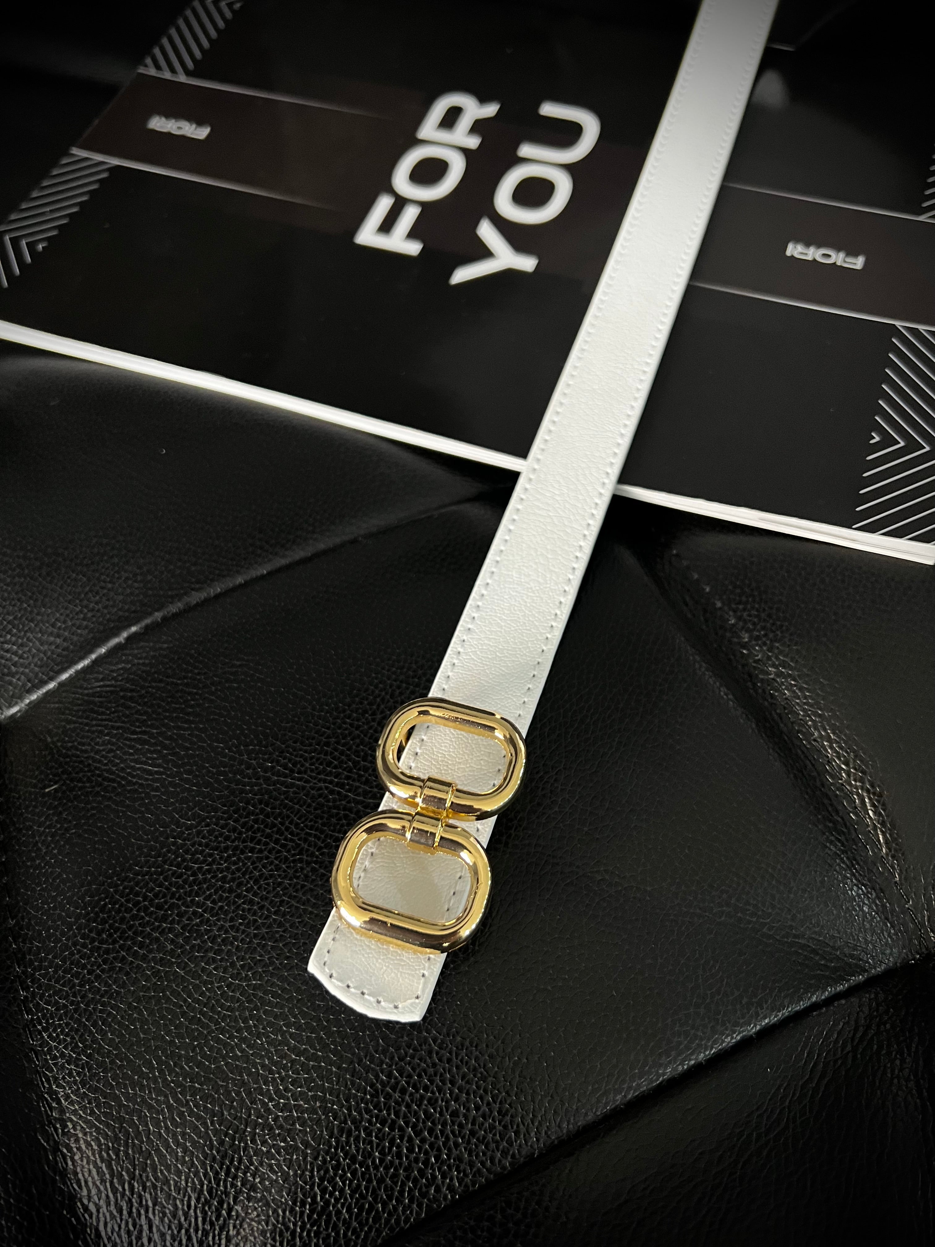 Fiori Çift Gold Tokalı Ince Kadın Kemeri