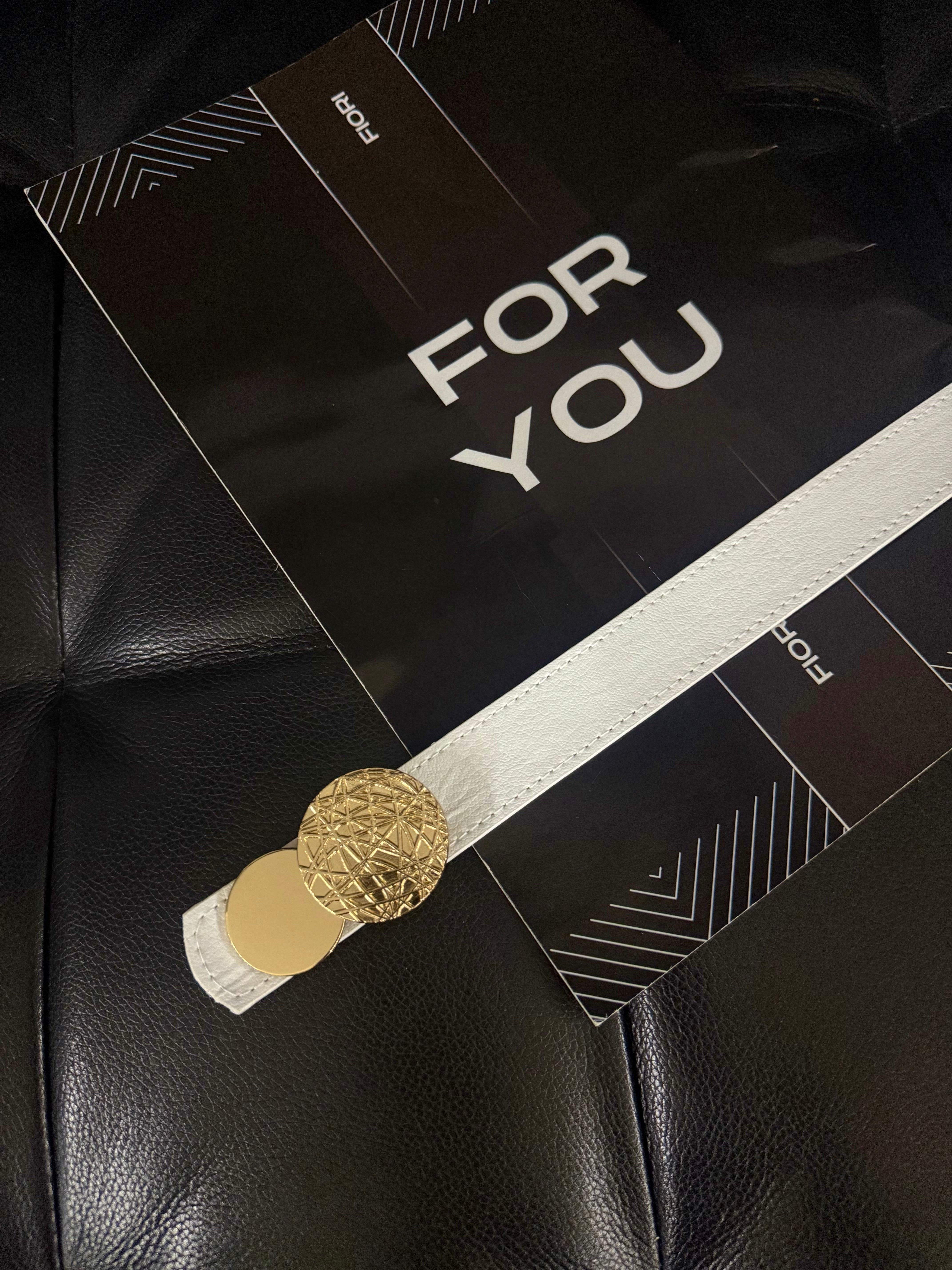 Fiori Yuvarlak Gold Toka Kadın Kemeri
