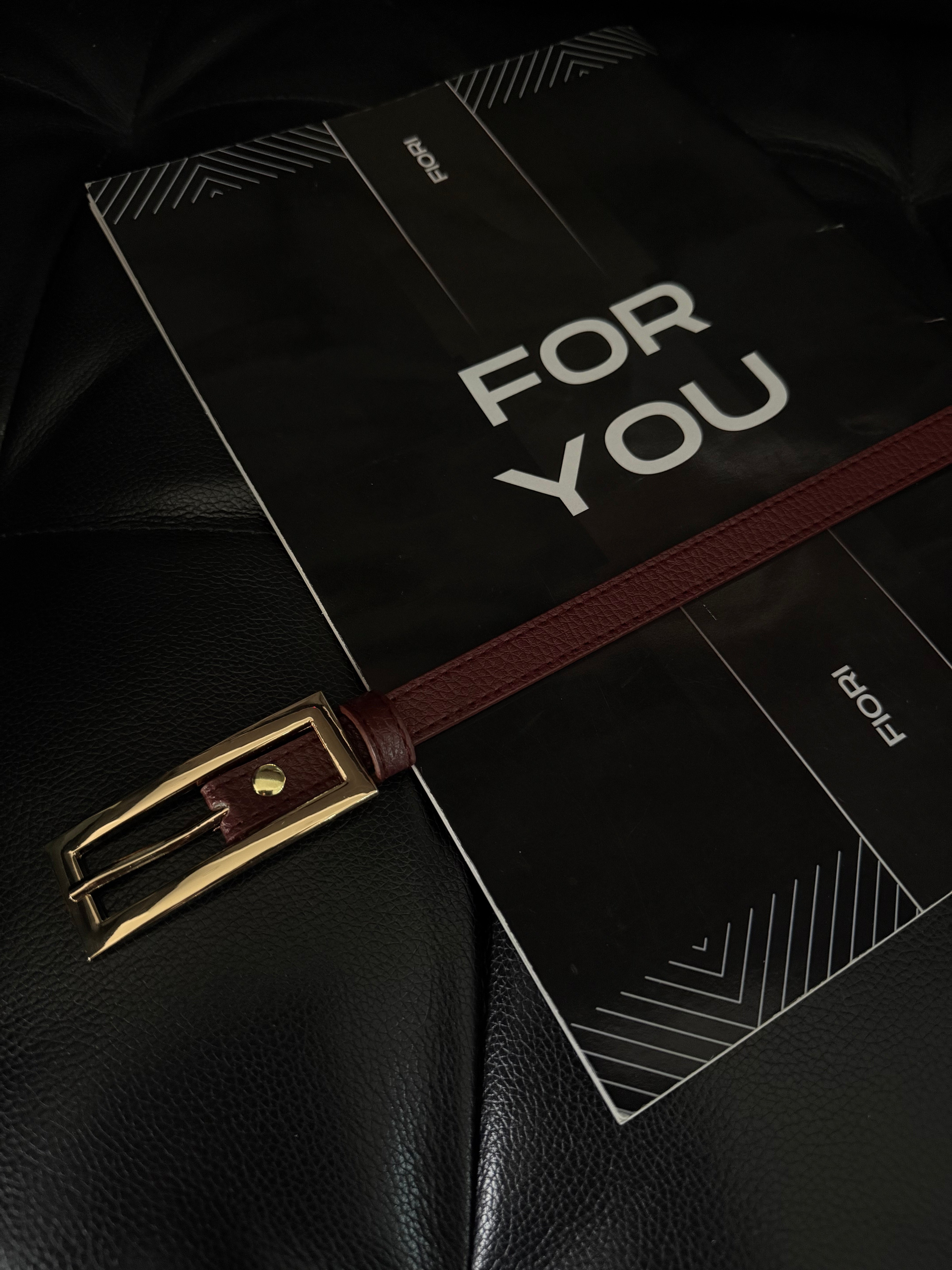 Thin Belt with Gold Buckle