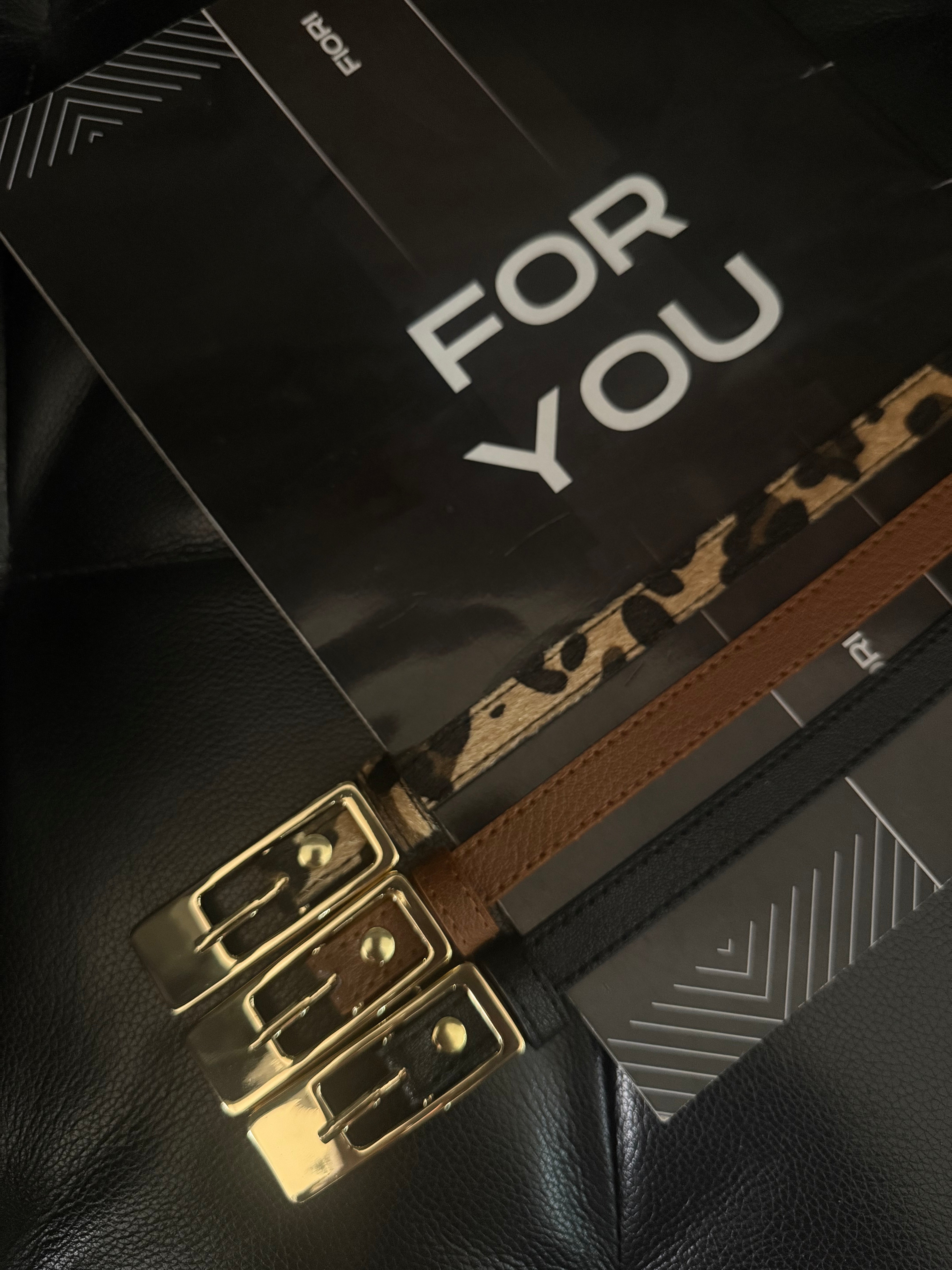 Thin Belt with Gold Buckle