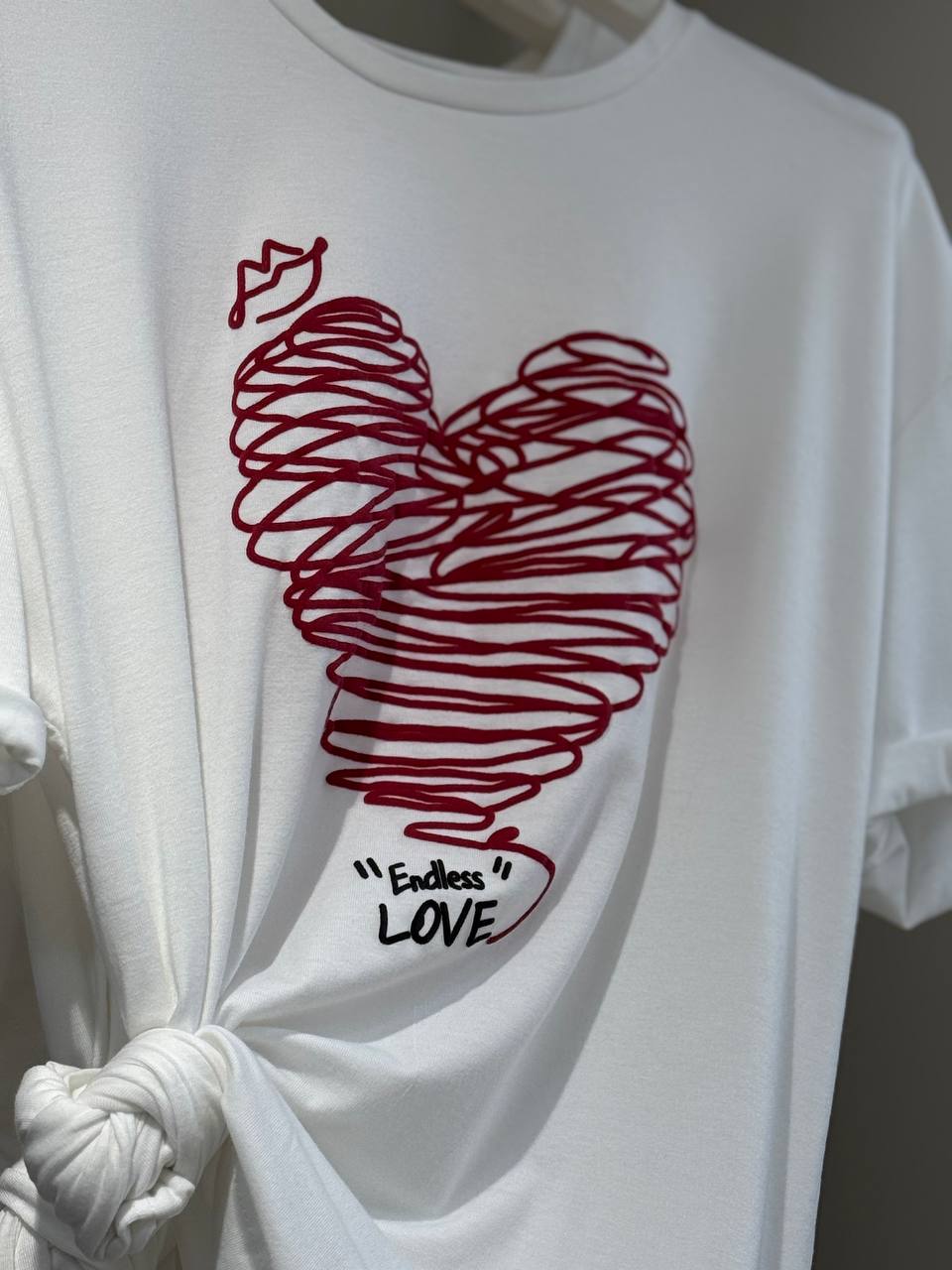 Kalp Baskılı Tshirt