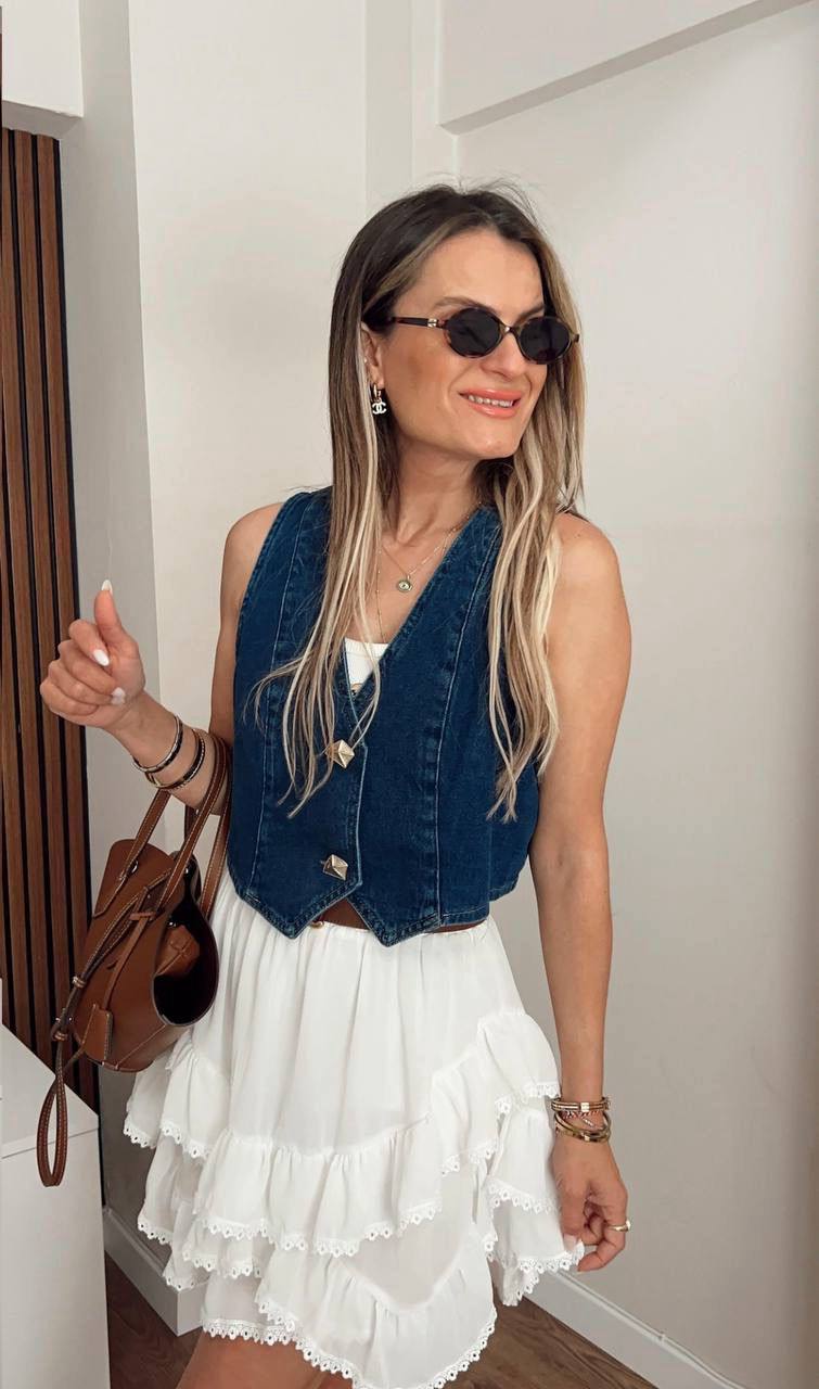 Kadın Jean Yelek