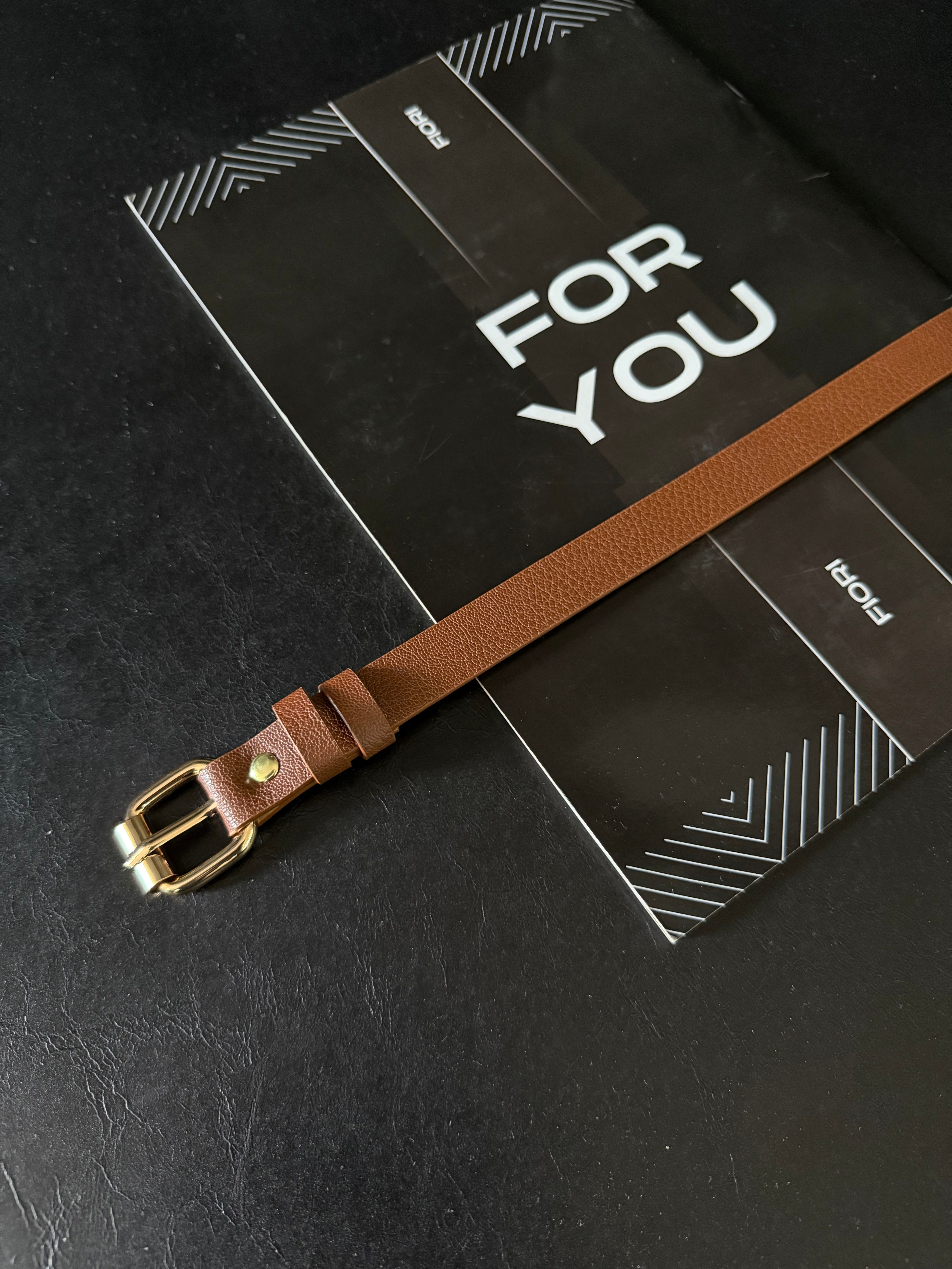Square Buckle Thin Women's Belt