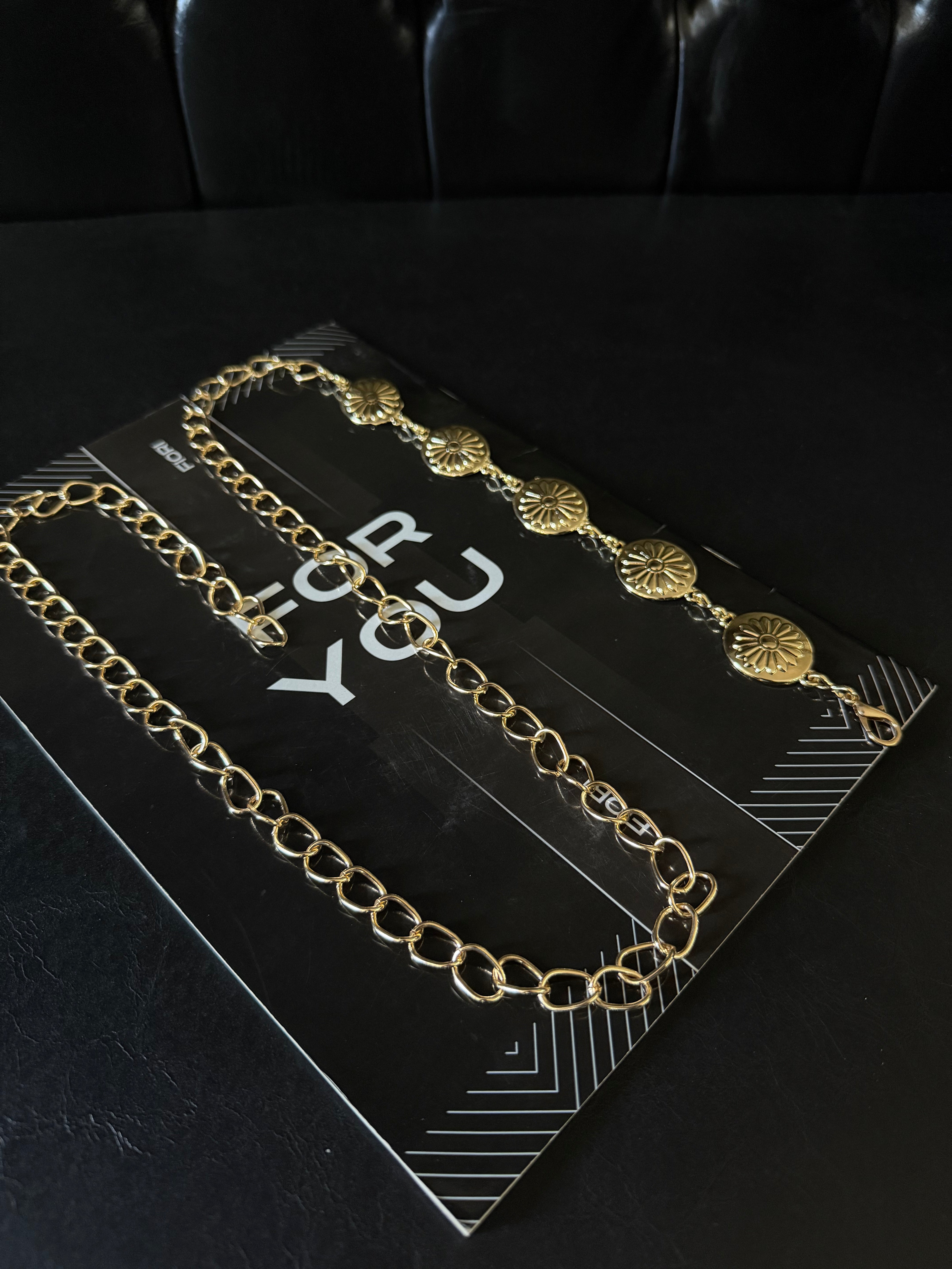 Gold Chain Detailed Women's Belt