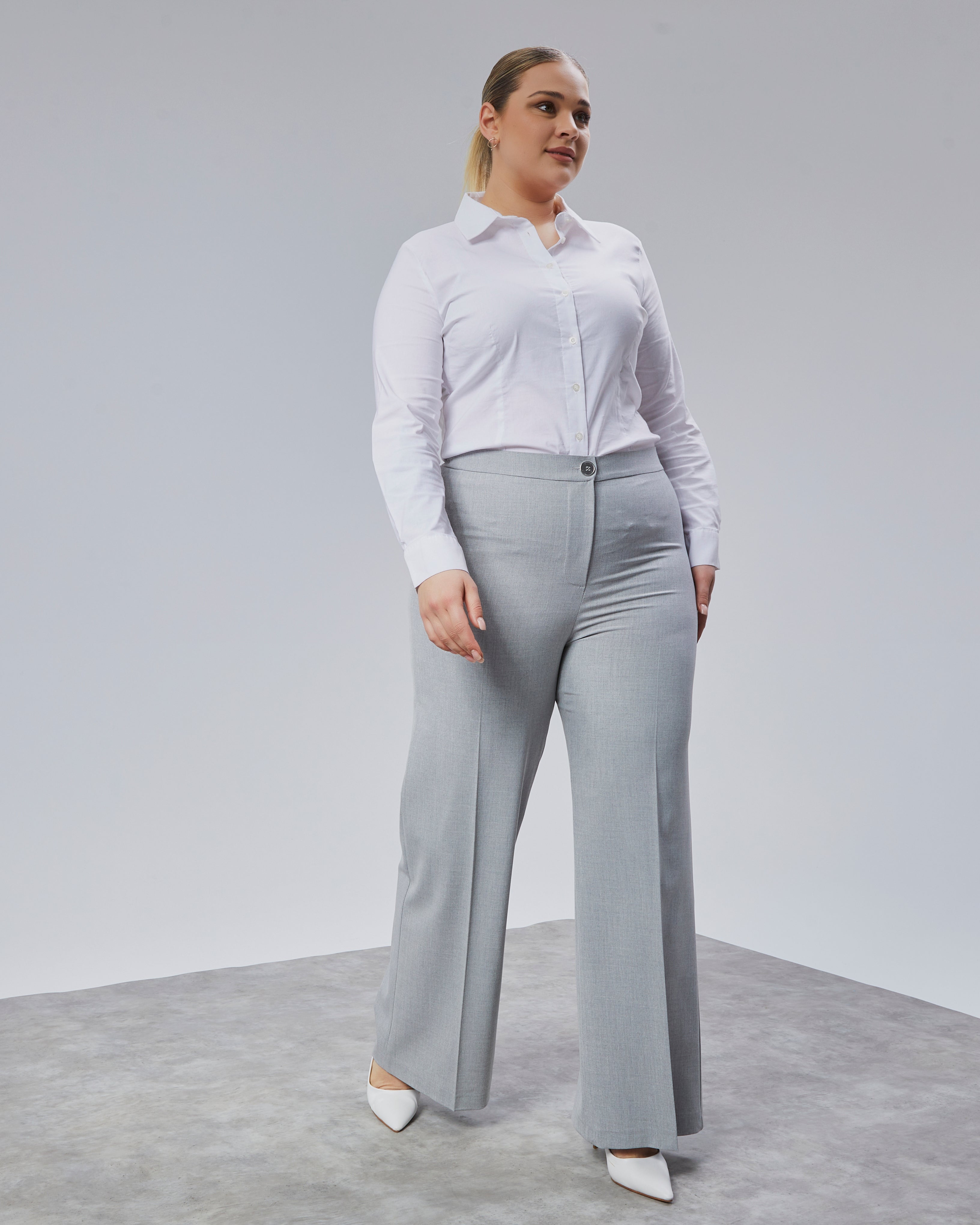 Poly Vıscose Full Lycra Beli Lastikli Battal Pantolon
