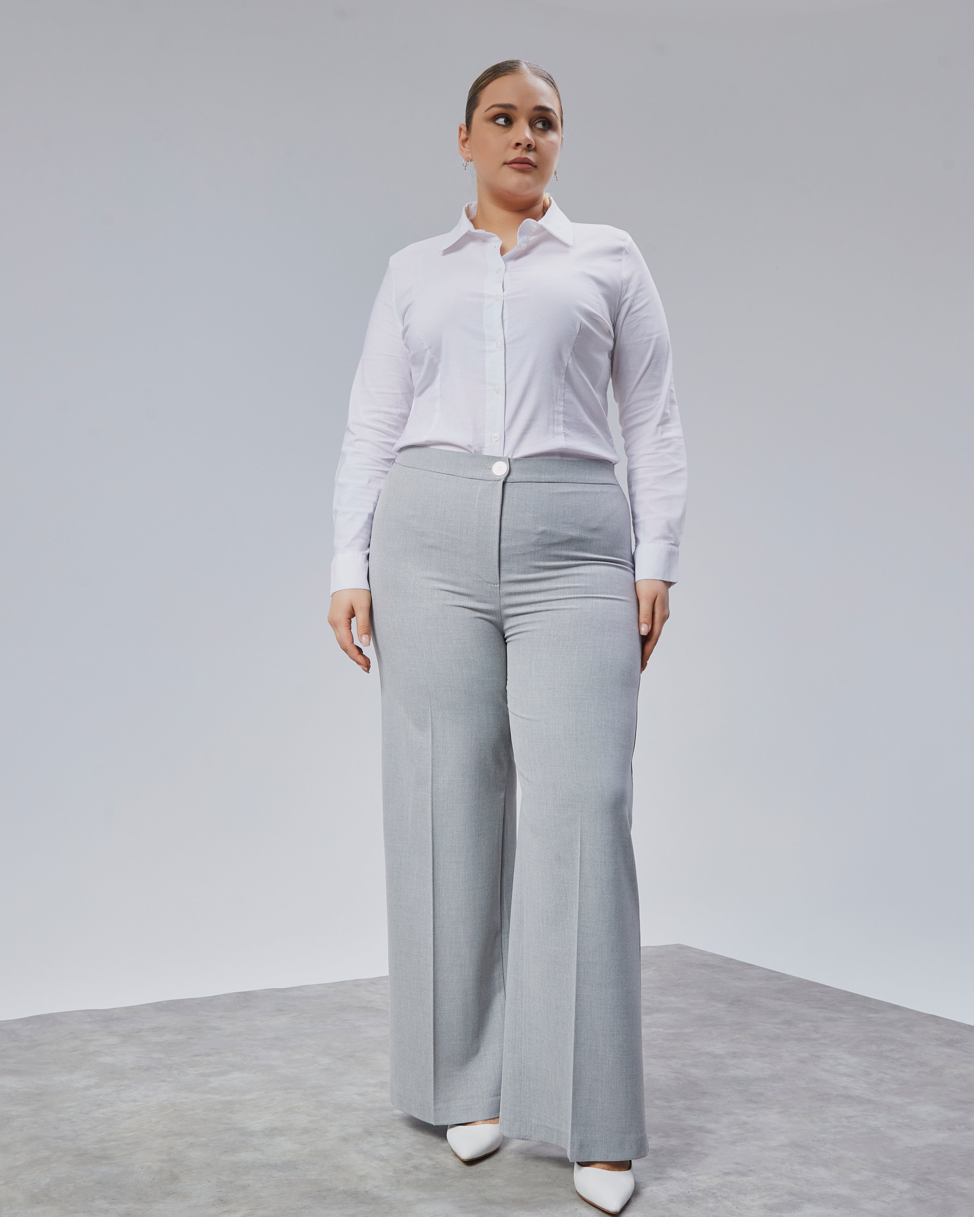 Poly Vıscose Full Lycra Beli Lastikli Battal Pantolon