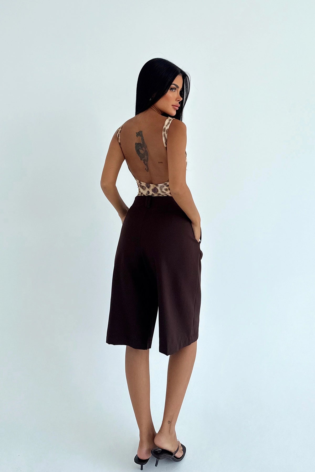 Kahverengi Basic Mini Şort