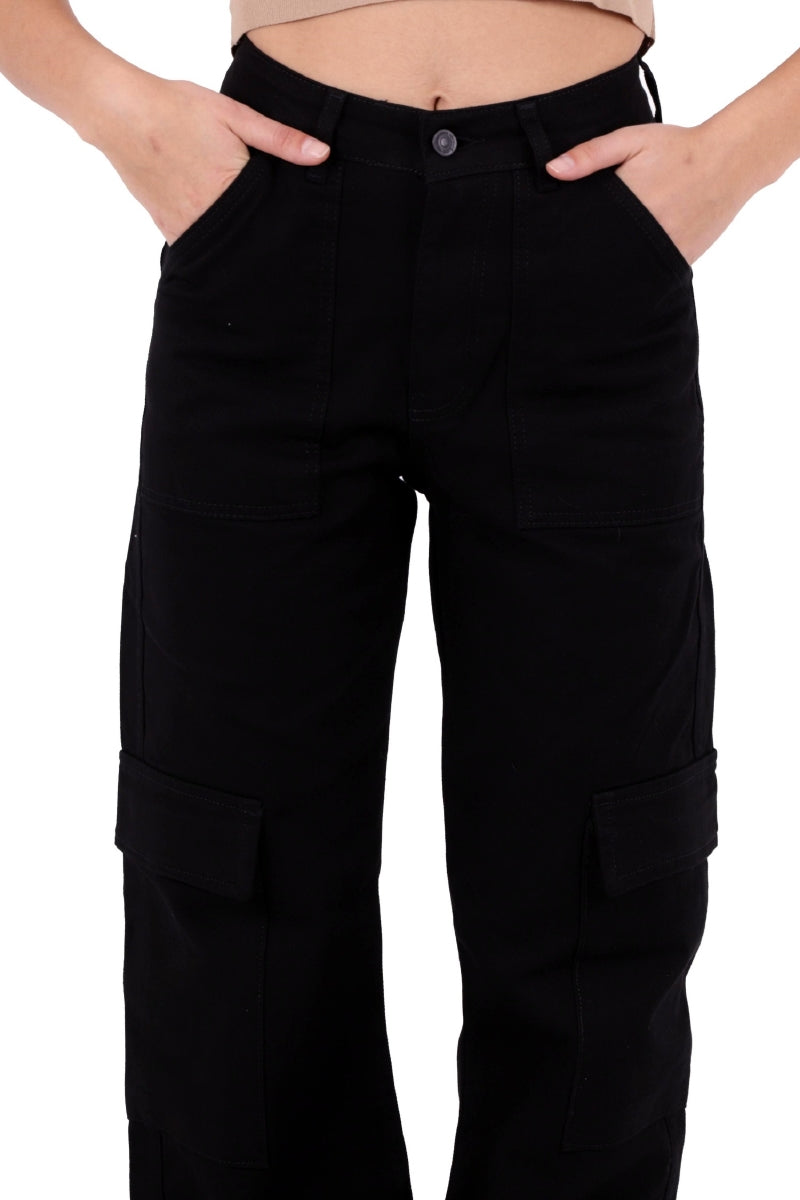 Kargo Cep Bol Paça Jean - Siyah - (27-32) - 6