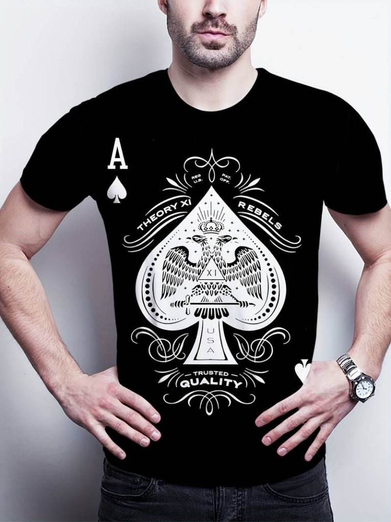 Erkekkısa Kollu Yuvarlak Yaka Desenli Viskon T-shirt, 18489