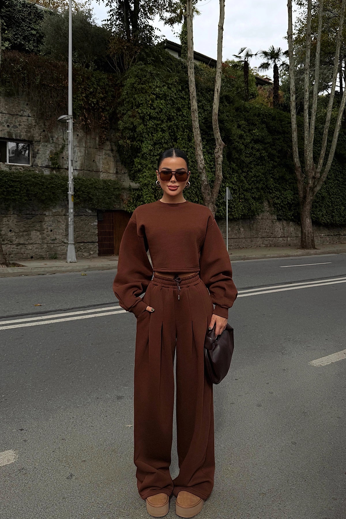 Kahverengi  Knox Eşofman Takım XS