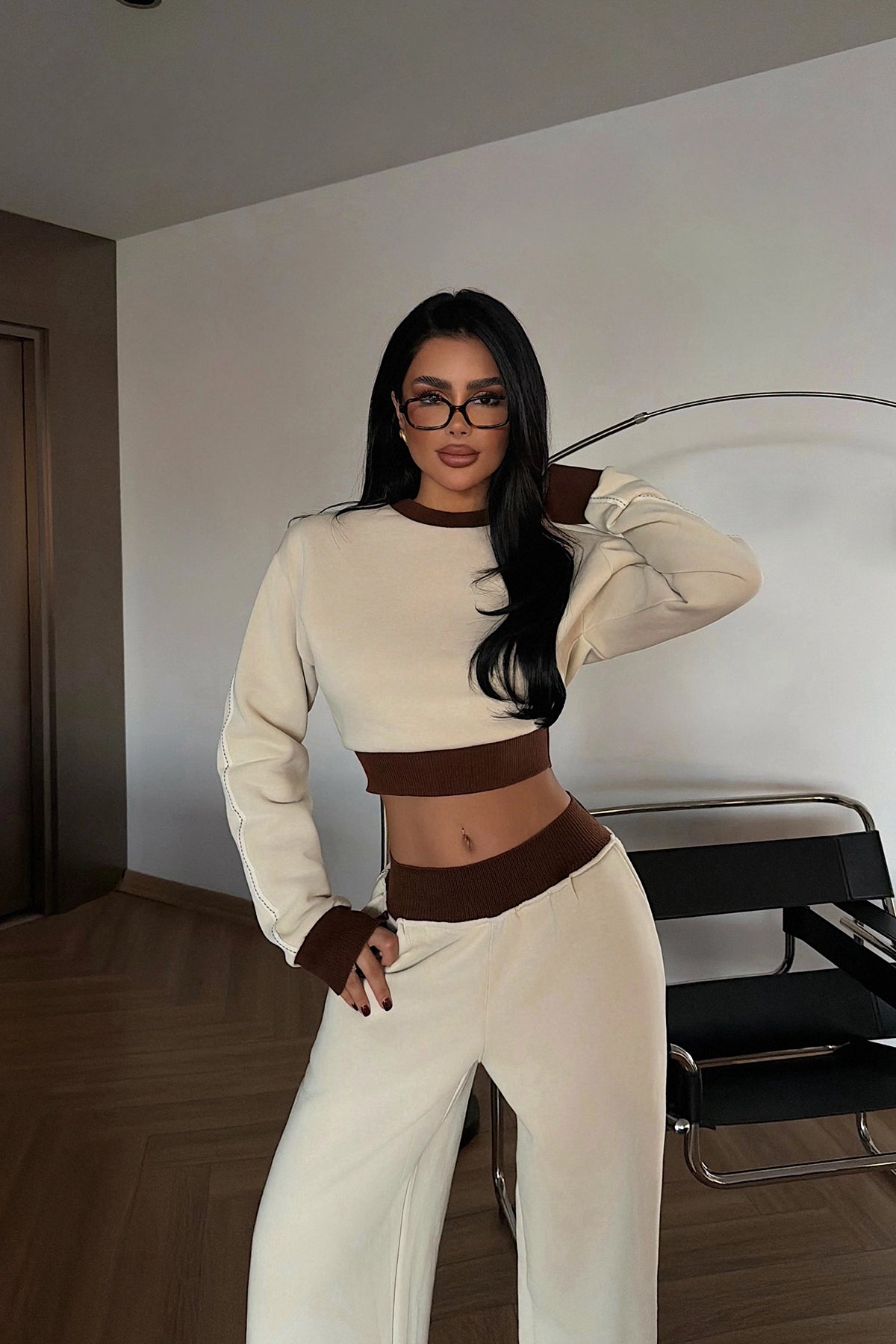 Krem Quill Eşofman Takımı