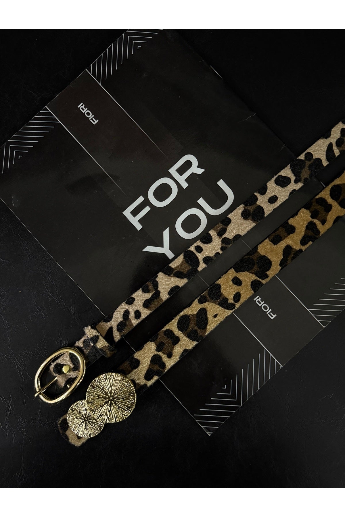3’lüYuvarlak Gold Toka Leopar Kadın Kemeri, Pantolon Kemeri, Ceket Kemeri, Elbise Kemeri, Gömlek Kem