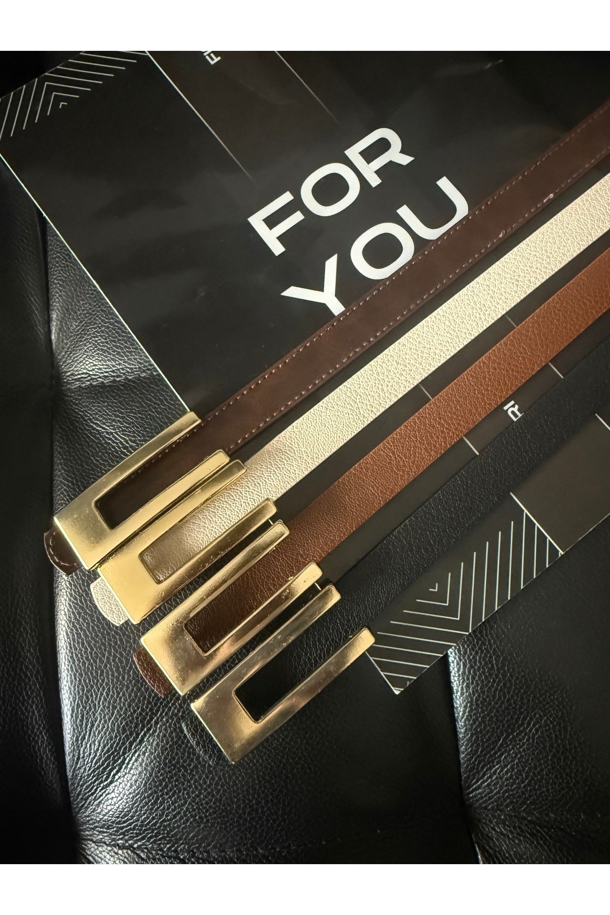 Tasarım Gold Tokalı Ince Kadın Kemeri, Ceket Kemeri, Gömlek Kemeri, Elbise Kemeri