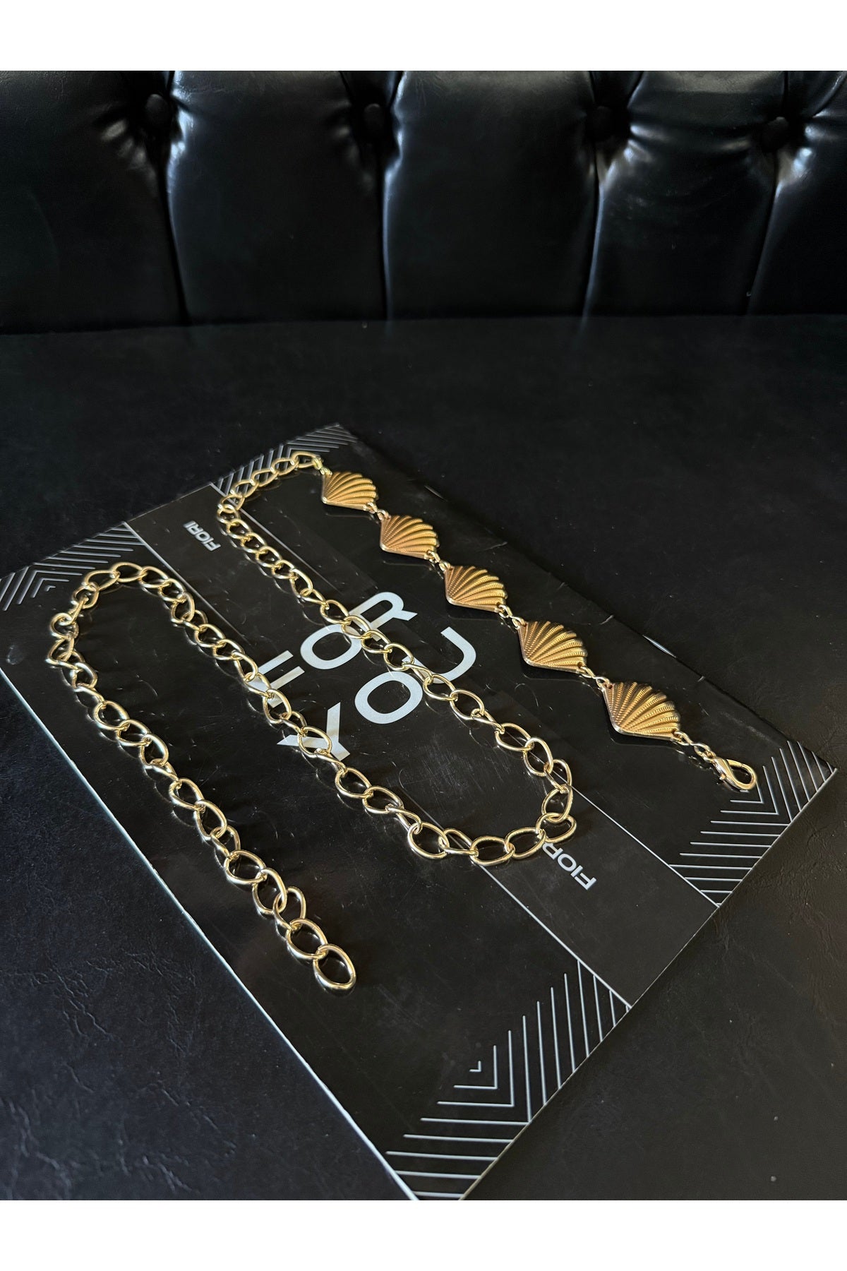 Gold Detaylı İsridye Zincir Kemer Bel Kemeri,Elbise Kemeri,Etek Kemeri,Pantolon Kemeri