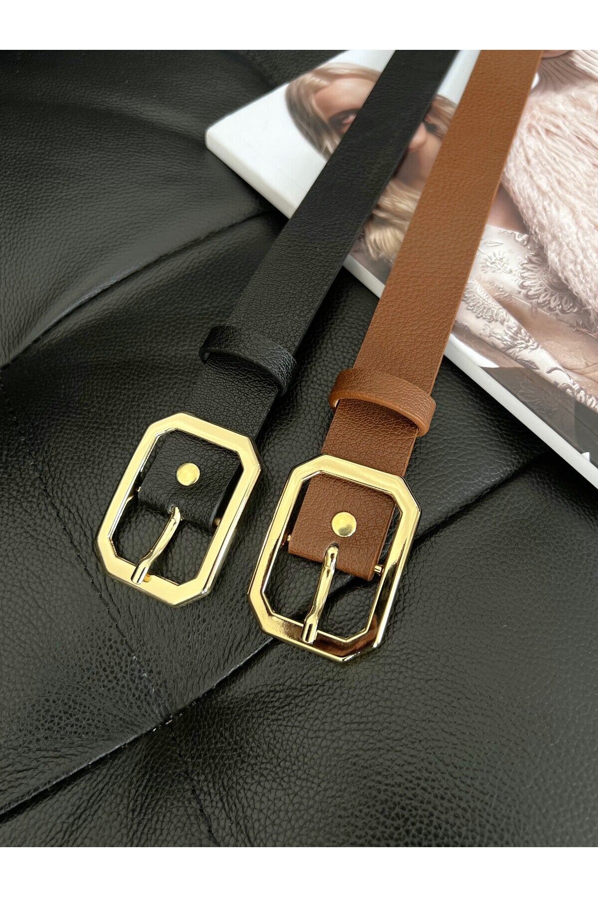 Köşeli Toka Kadın Kemeri, Pantolon Kemeri, Ceket Kemeri, Elbise Kemeri