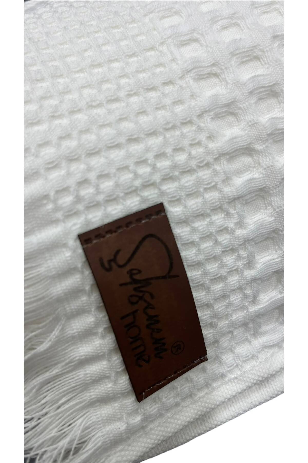 waffle sauna towel 90*150 cm white