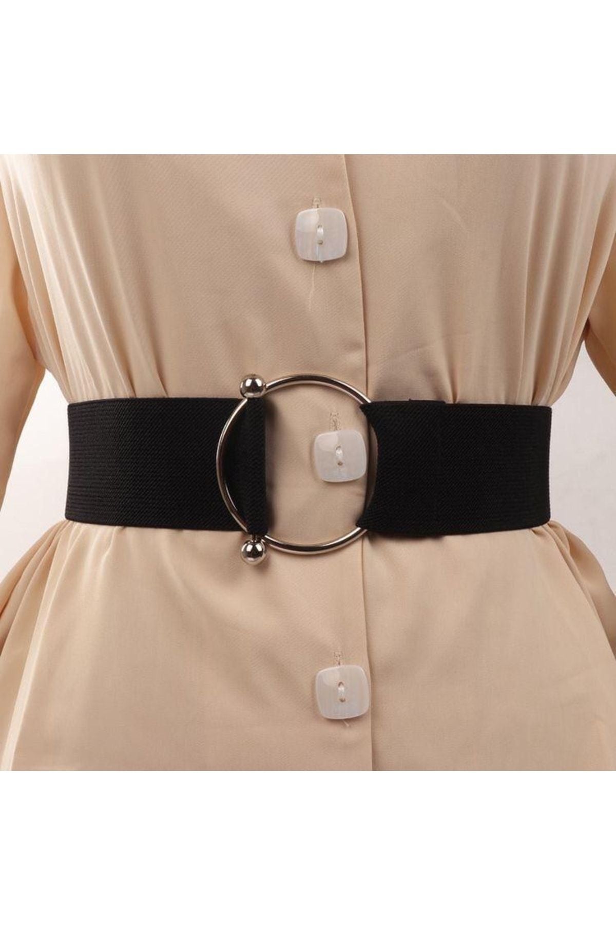 Halka Ve Halter Tokalı Elastik Kadın Kemeri, Ceket Kemeri, Gömlek Kemeri, Elbise Kemeri