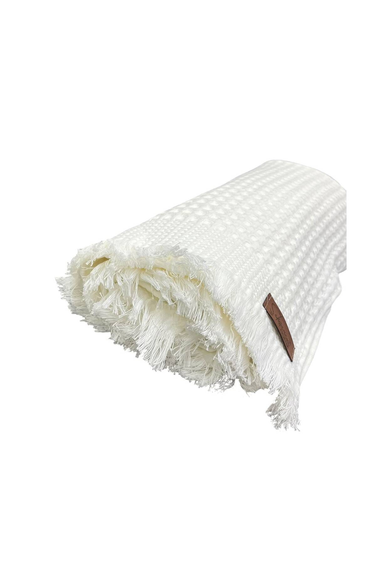 waffle sauna towel 90*150 cm white