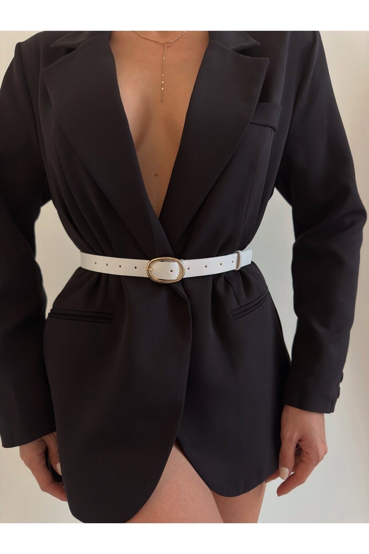 Oval Tokalı Kadın Pantolon Kemeri, Ceket Kemeri, Elbise Kemeri, Gömlek Kemeri
