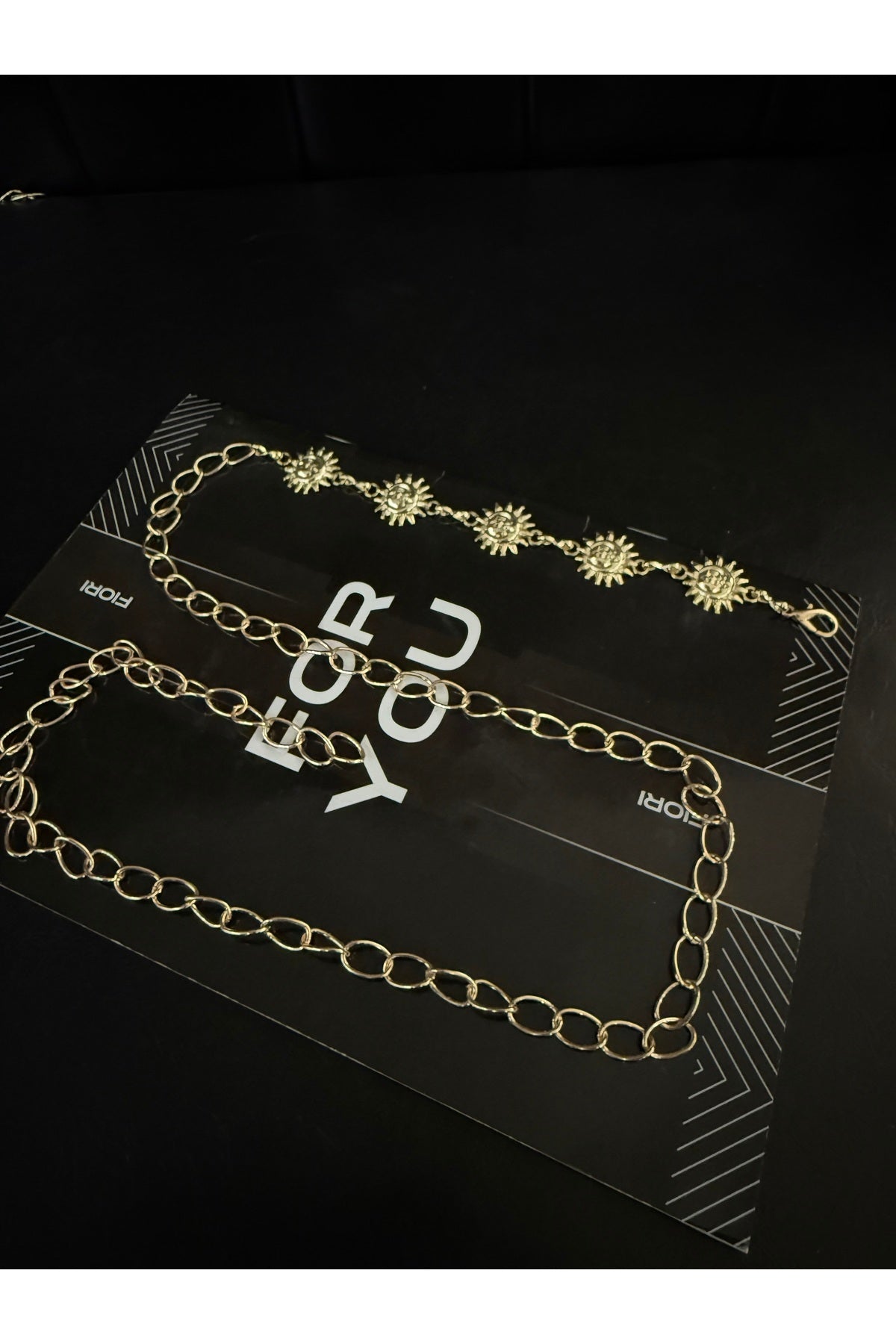 Güneş Gold Detaylı Kadın Bel Zinciri Bel Kemeri,Elbise Kemeri,Etek Kemeri,Pantolon Kemeri