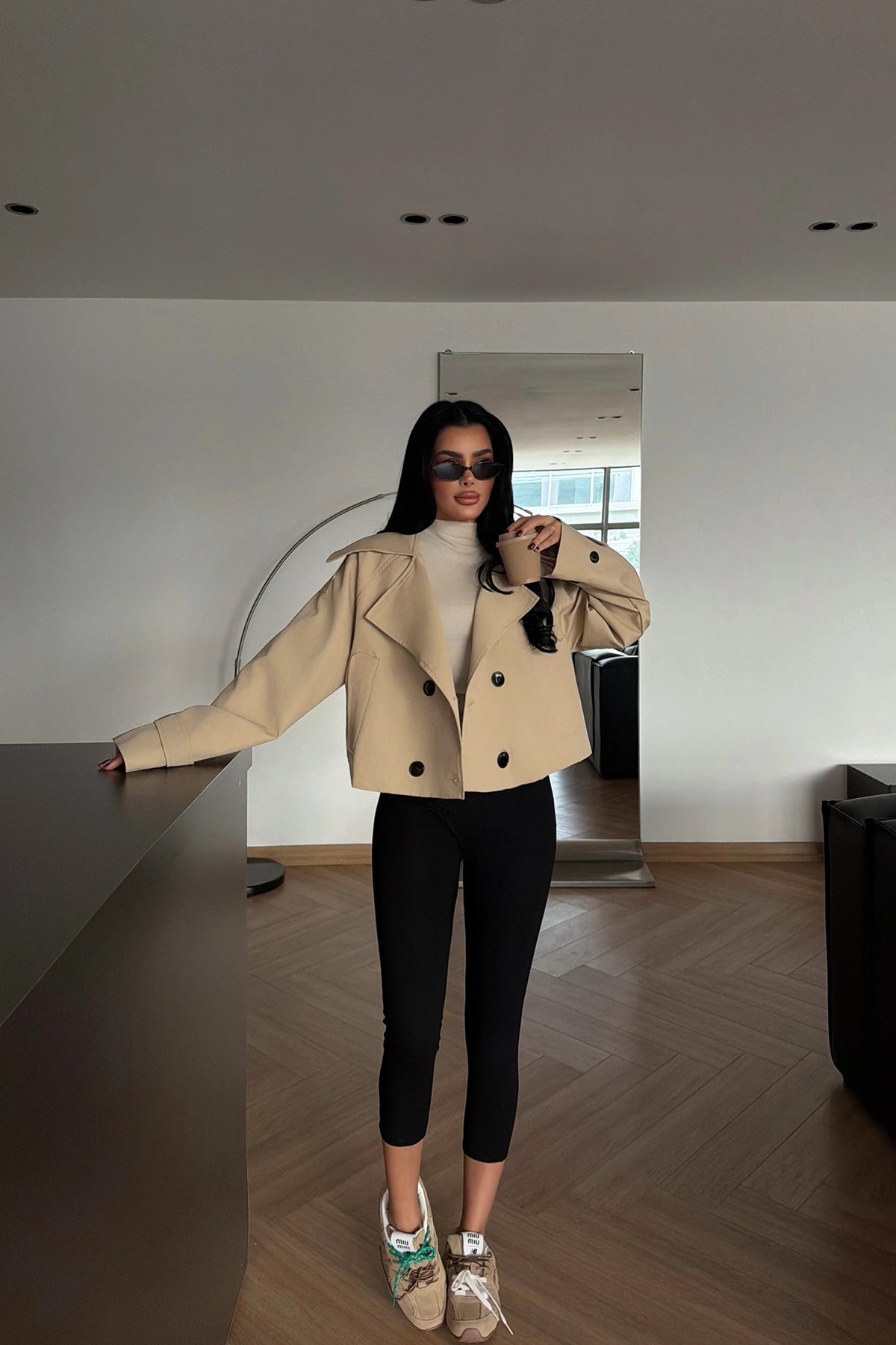 Bej Klarris Trençkot