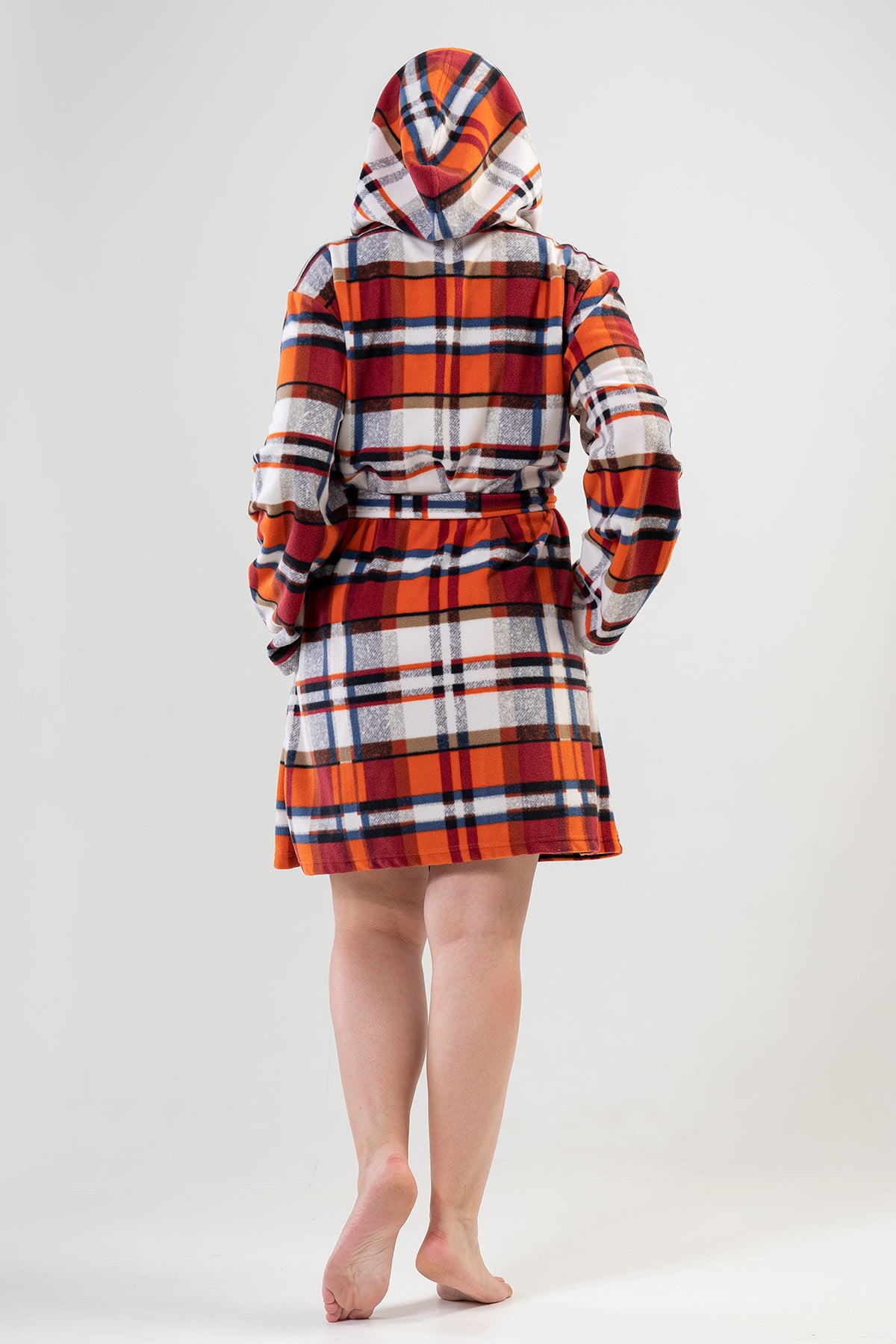 BAYAN POLAR XXL KAPSONLU CEPLI KISA SABAHLIK