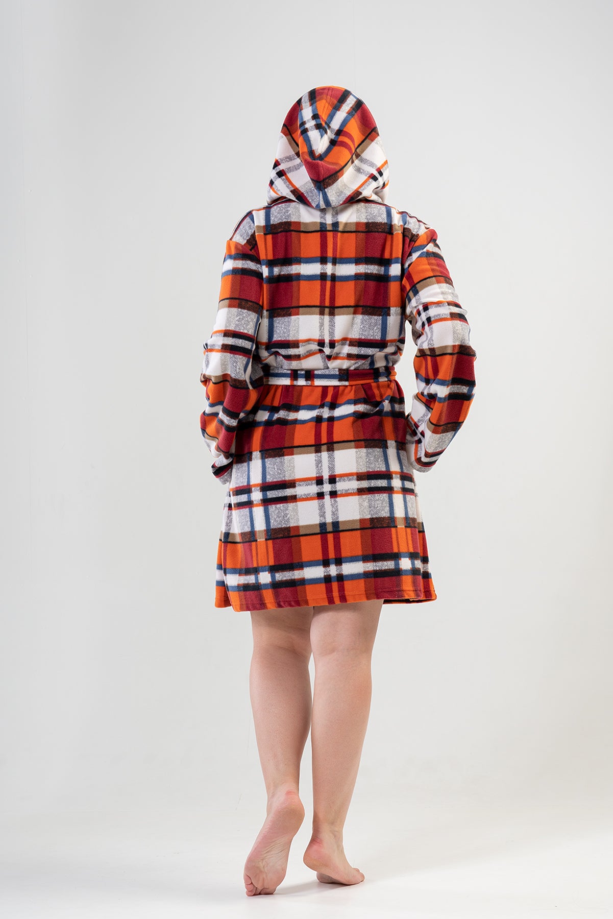 BAYAN POLAR XXL KAPSONLU CEPLI KISA SABAHLIK