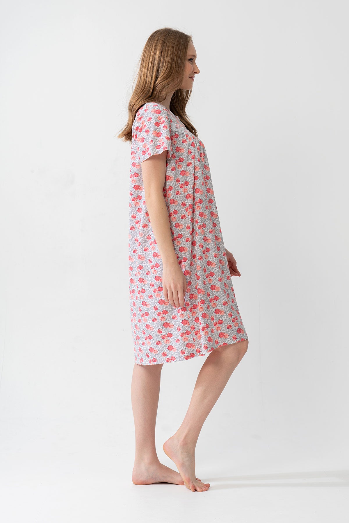 Woman Grandma Short Sleeve Nightgown