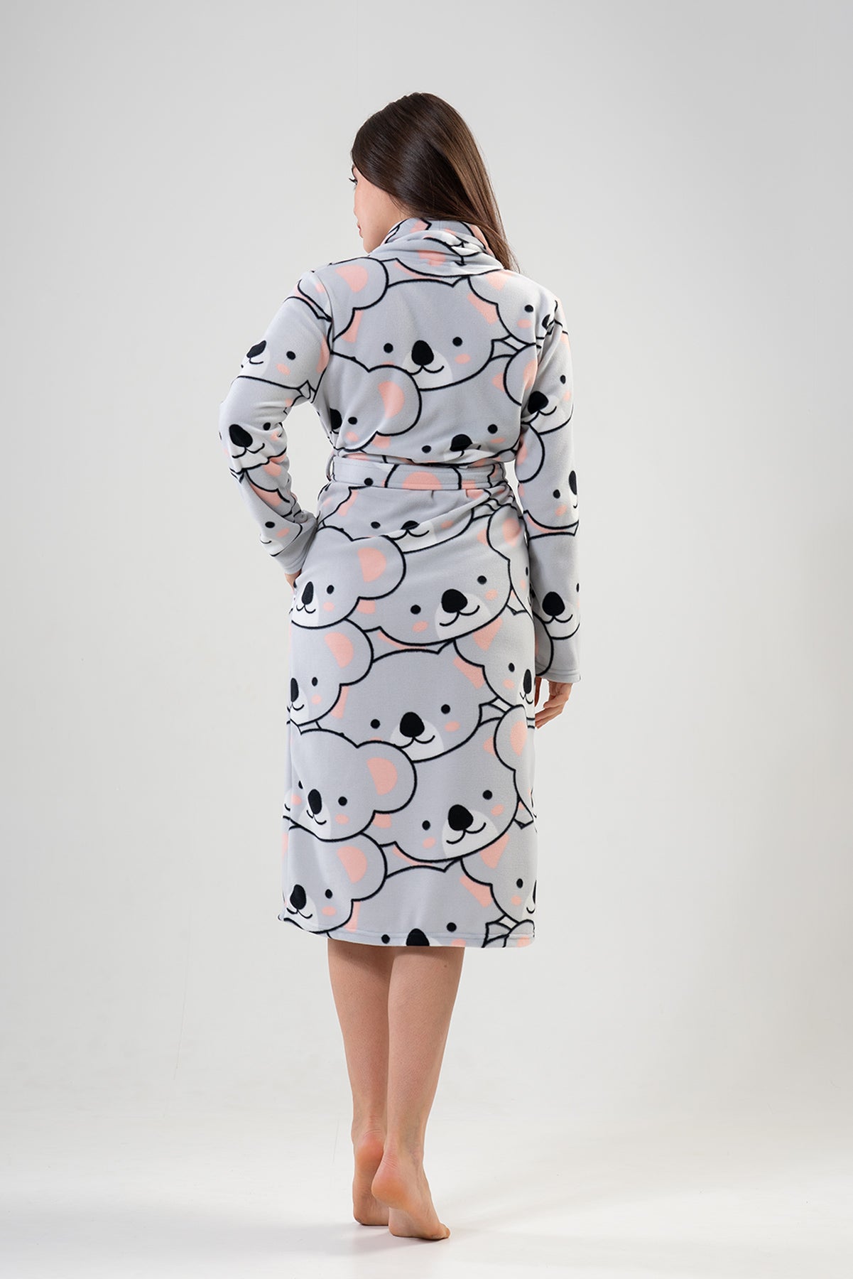 BAYAN POLAR SAL YAKA UZUN KOL UZUN SABAHLIK