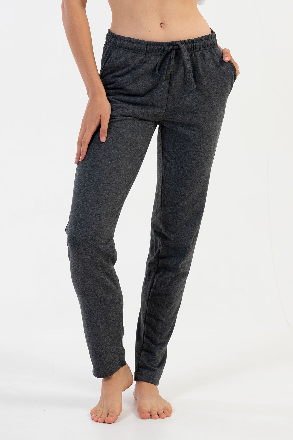 KADIN 2IPLIK CEPLI TEK ALT PIJAMA - MIX