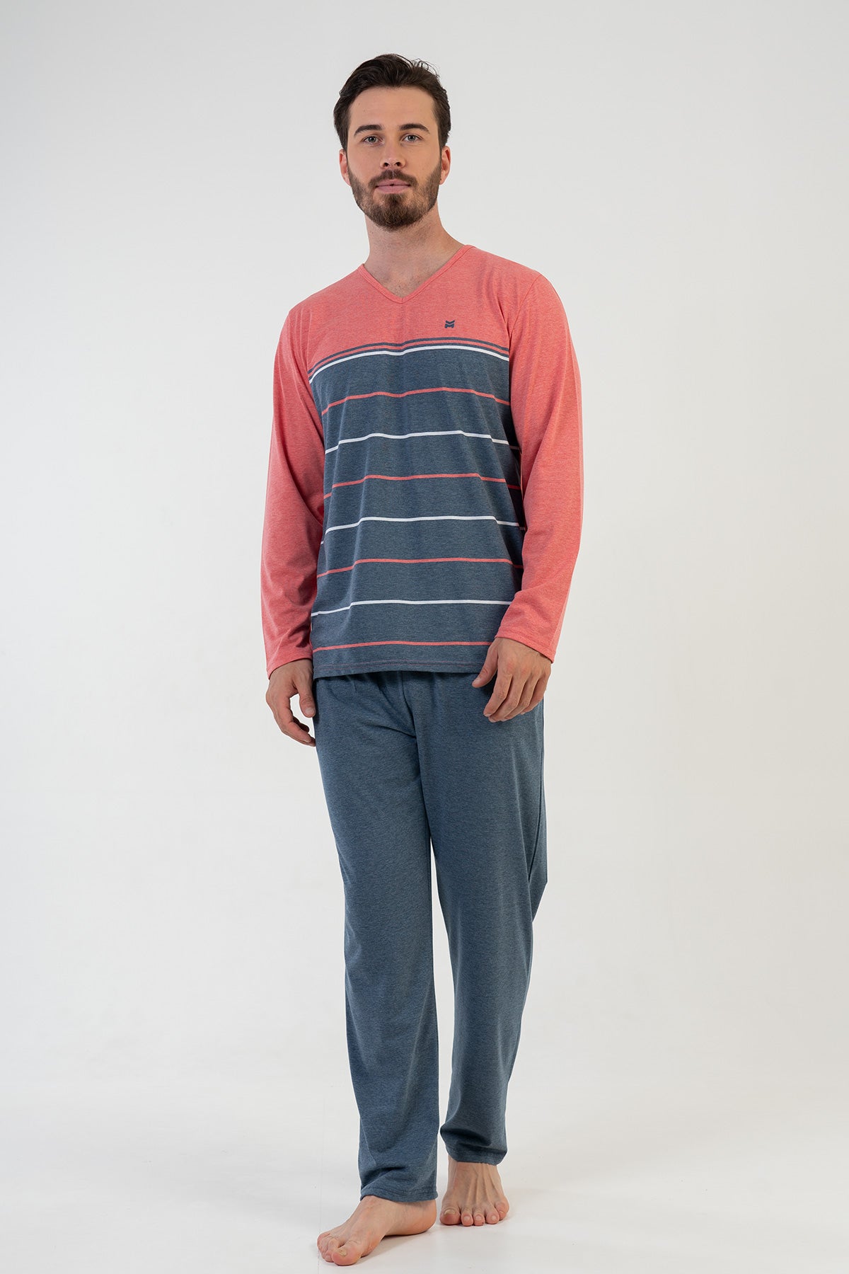 Man Coral Pyjama Set